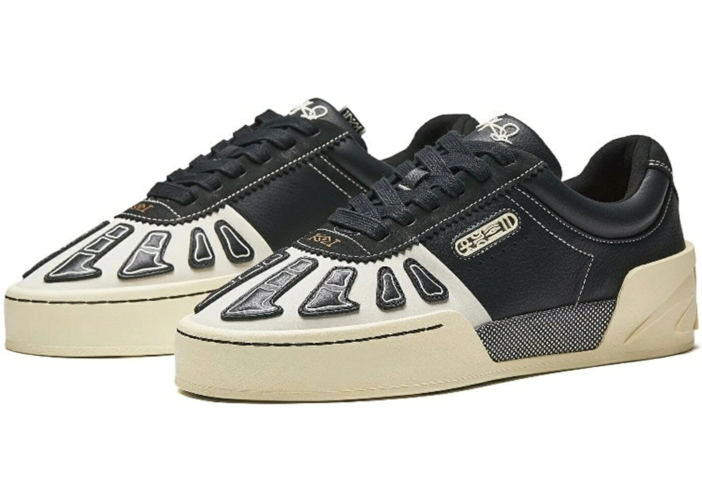 黒いこと 黒いこと スニーカー メンズ ANTA KAI H L SKELETON BLACK BONE / BONE BLACK メンズ靴-スニーカー
