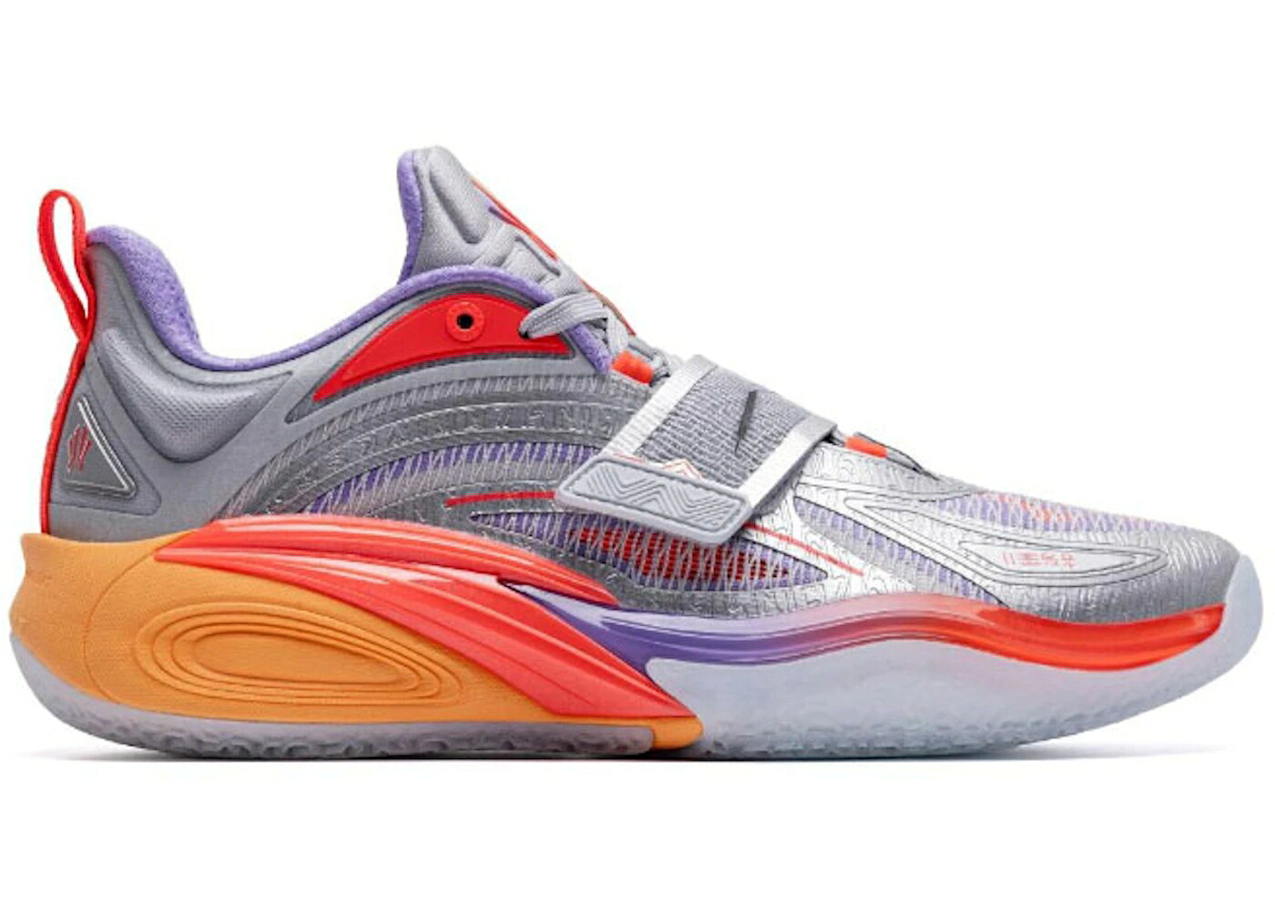 靴 スニーカー しろがね色 しろがね色 橙 オレンジ色 紫 パープル メンズ ANTA KAI 1 SNEAKER VERSE KAIVERSE / SILVER ORANGE PURPLE