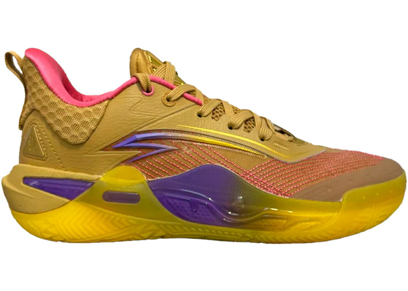 素早さ ゴールド 紫 パープル サクラ色 スニーカー メンズ ANTA KAI 1 SPEED YOUNG AT HEART GOLD / GOLD PURPLE PINK