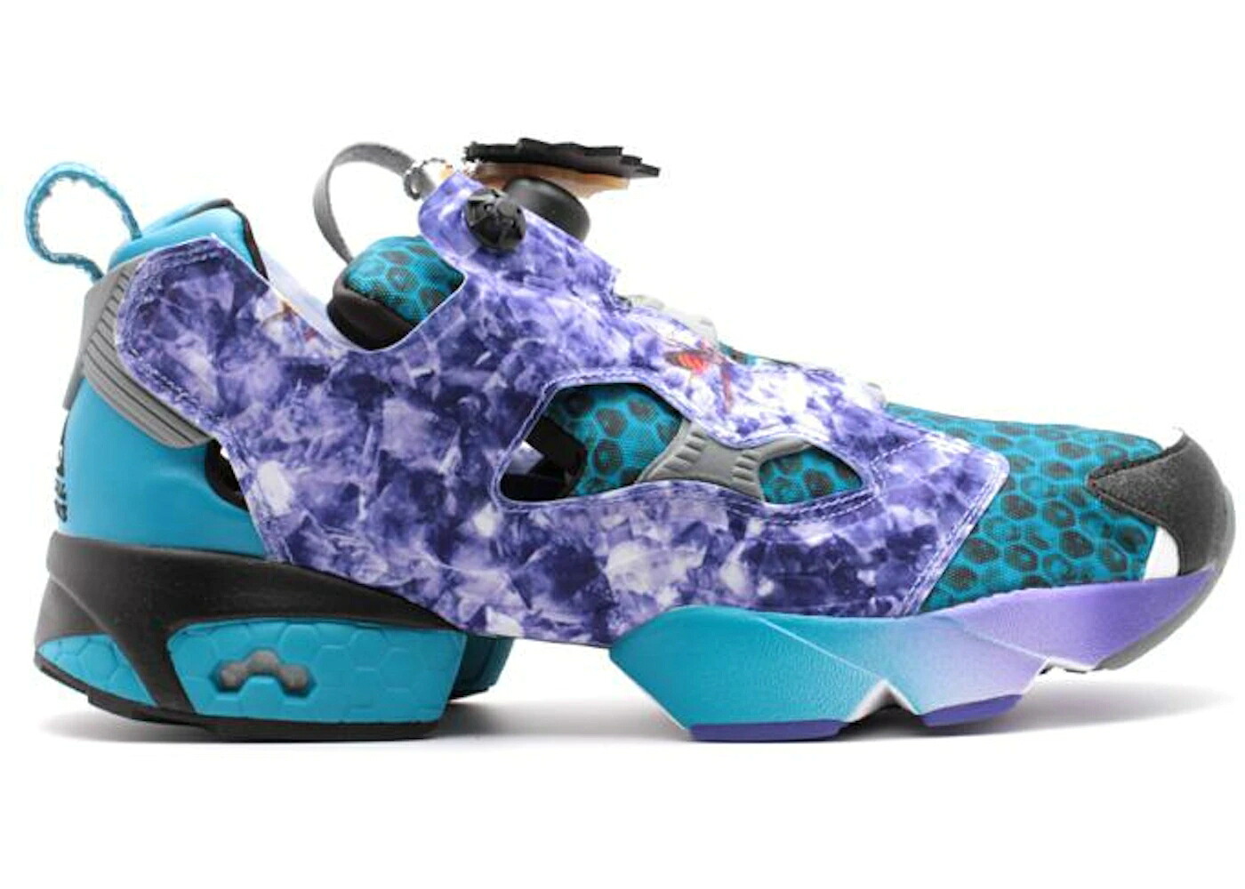 リーボック ホーネッツ 青味 青み 紫 パープル 黒いこと 黒いこと インスタポンプフューリー スニーカー メンズ REEBOK INSTAPUMP FURY SOCIAL STATUS HORNETS / BLUE PURPLE BLACK 3M
