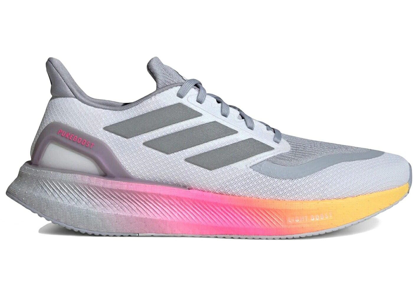 アディダス 銀色 シルバー 白色 ホワイト スニーカー メンズ ADIDAS PUREBOOST 5 SILVER METALLIC SPARK / CLOUD WHITE SILVER METALLIC|スニケス