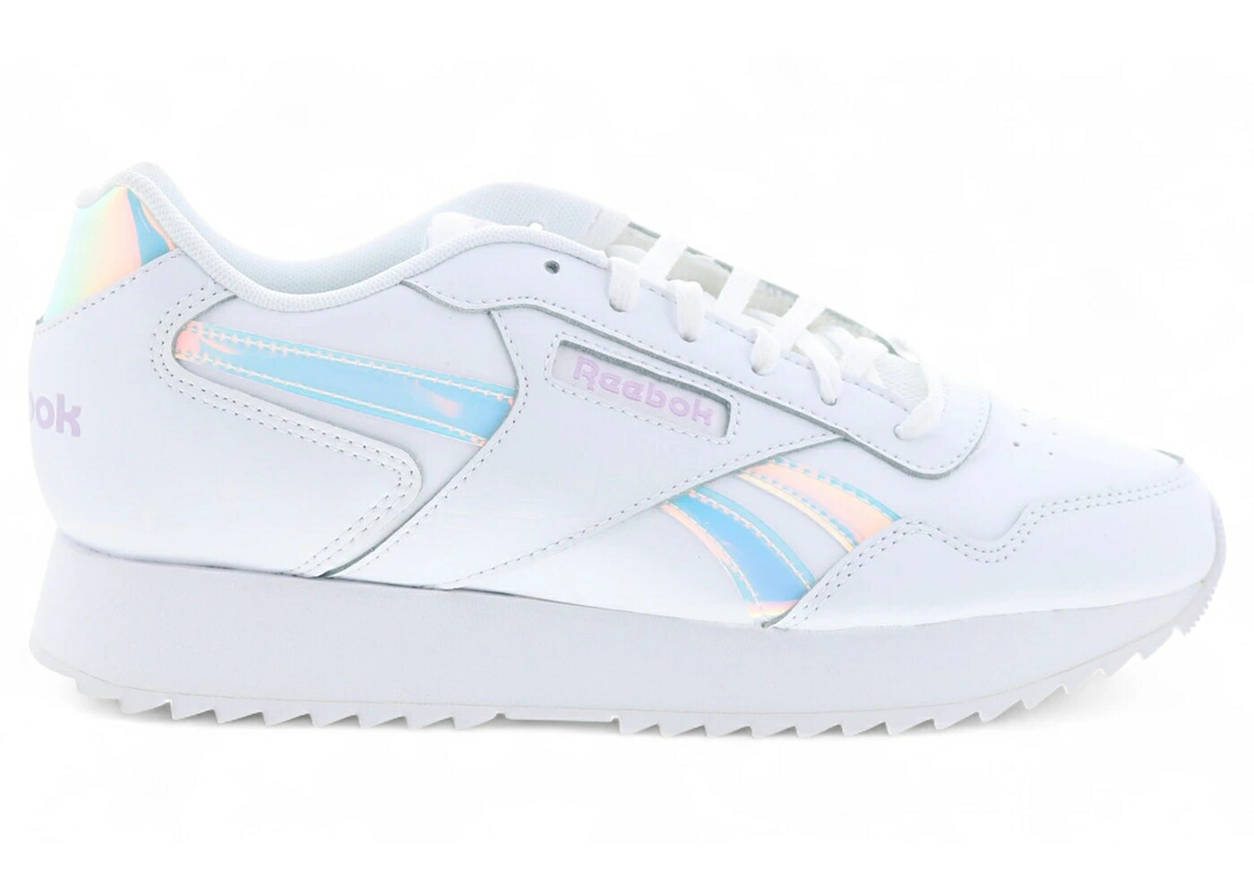 リーボック グライド 白色 ホワイト 紫 パープル WOMEN'S スニーカー レディース REEBOK GLIDE RIPPLE DOUBLE CLOUD WHITE PURPLE OASIS IRIDESCENT (WOMEN'S) / CLOUD WHITE PURPLE OASIS CLOUD