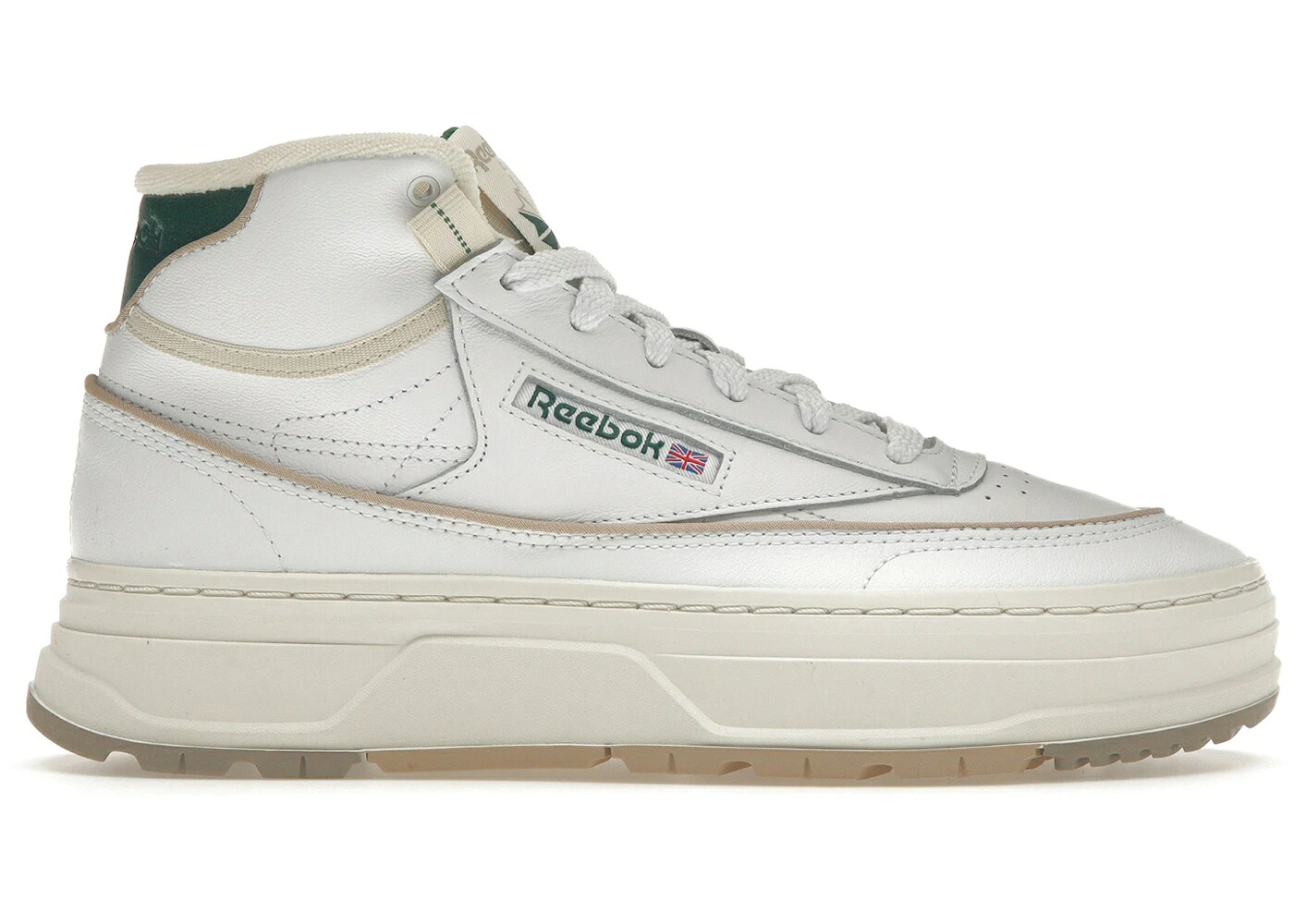 リーボック 野球クラブ ミッド 白いこと 白いこと 緑 緑であること WOMEN\u0027S スニーカー レディース REEBOK CLUB C GEO MID WHITE DARK GREEN (WOMEN\u0027S) / CLOUD WHITE CHALK DARK GREEN