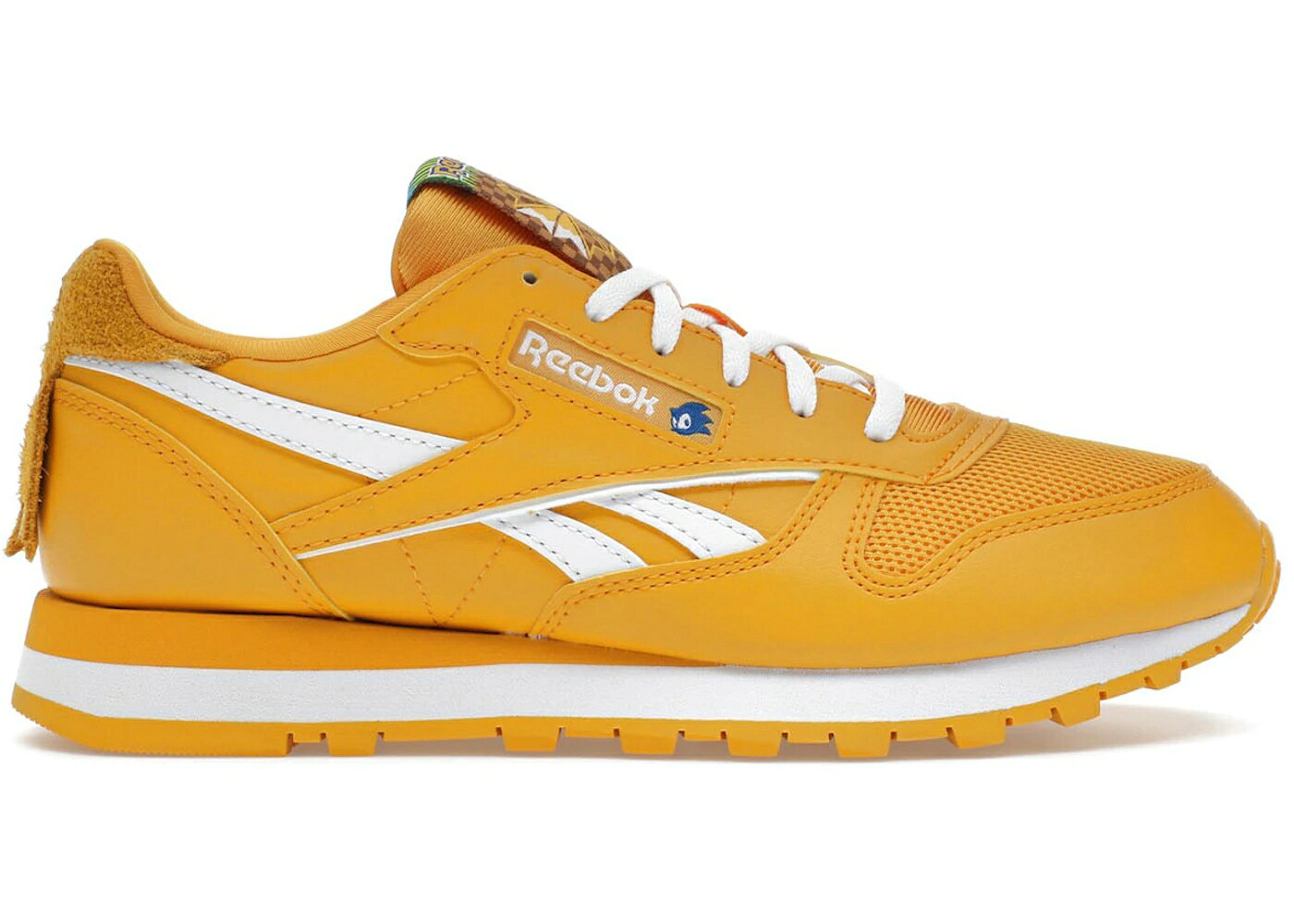 リーボック 古典派音楽 なめし革 ゴールド 白いこと 白いこと 御坊っちゃん キッズ REEBOK CLASSIC LEATHER SONIC THE HEDGEHOG 3 TAILS (GS) / GOLD WHITE GOLD もの言う花 マタニティ スニーカー