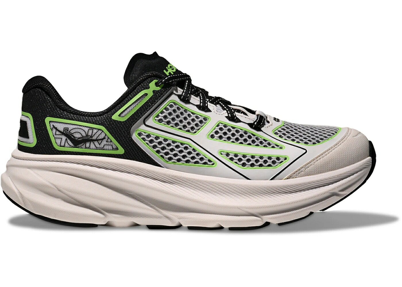 ホカオネオネ 黒色 ブラック 白色 ホワイト 緑 グリーン スニーカー メンズ HOKA ONE ONE HOKA ONE CLIFTON ONE9 BLACK WHITE GREEN / BLACK WHITE GREEN