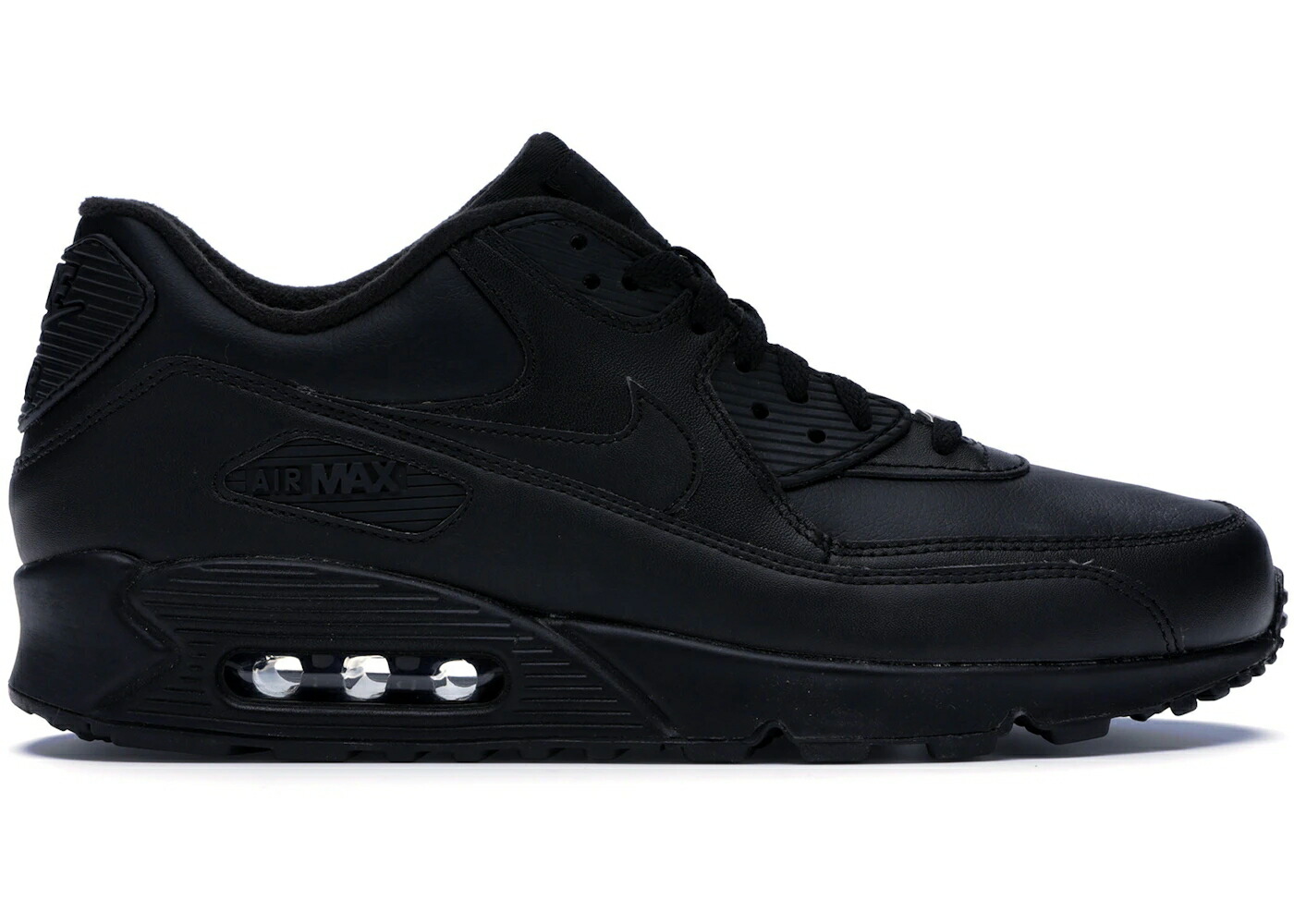 ナイキ マックス なめし革 黒いこと 黒いこと エア湖マックス スニーカー メンズ NIKE AIR MAX 90 LEATHER BLACK / スニーカー-靴
