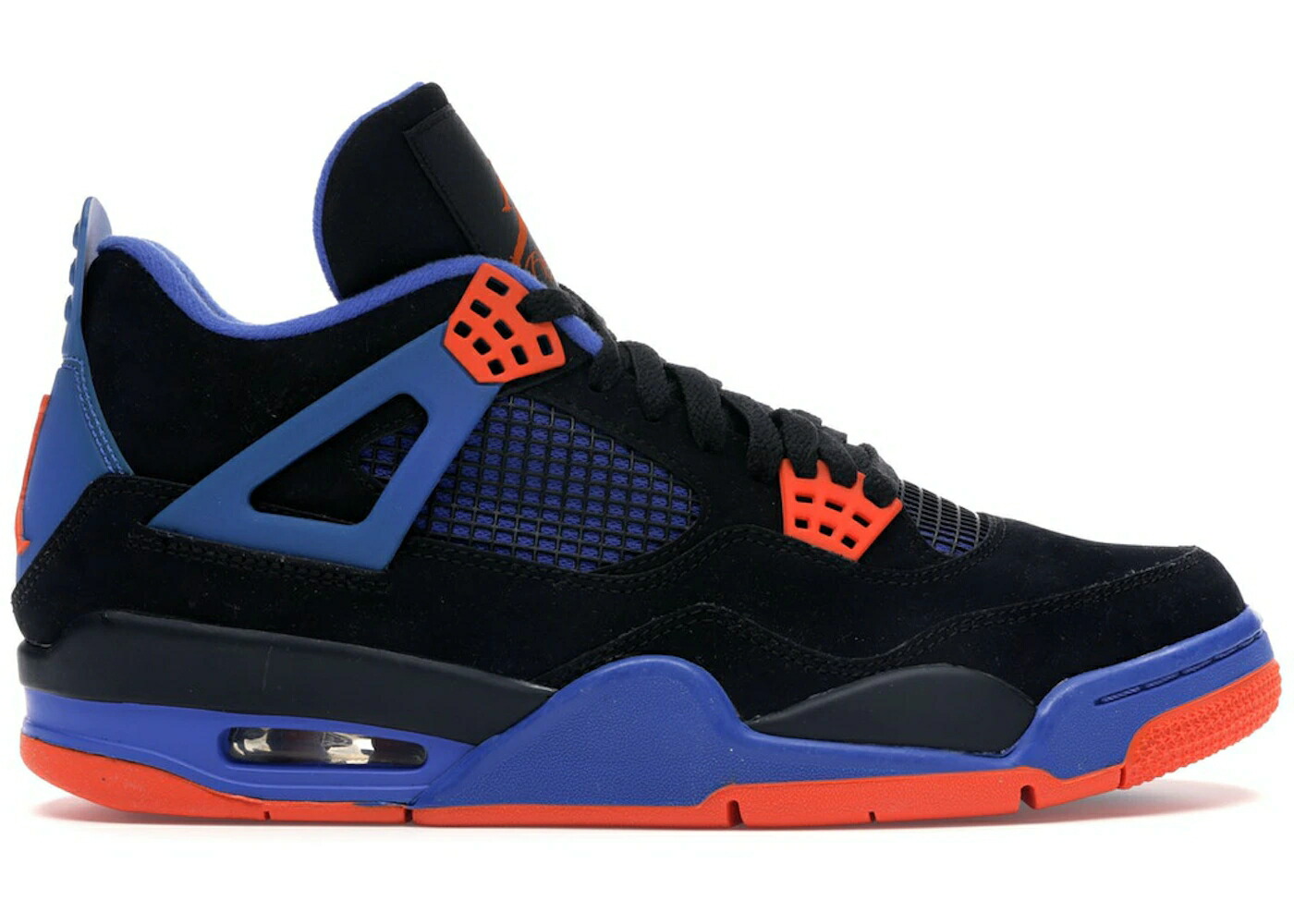 ナイキ ジョーダン 黒色 ブラック 橙 オレンジ ゲーム ゲームロイヤル 青 ブルー スニーカー メンズ JORDAN 4 RETRO CAVS / BLACK SAFETY ORANGE GAME ROYAL