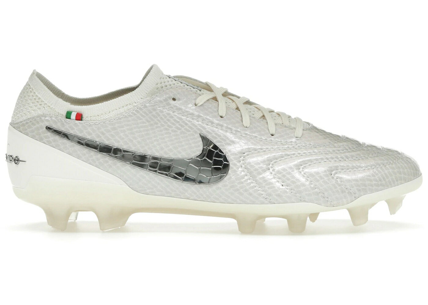 ナイキ ティエンポ レジェンド エリート レザー 白色 ホワイト スニーカー メンズ NIKE TIEMPO LEGEND 10 ELITE LUXE FG MONTEBELLUNA LEATHER WHITE SNAKESKIN / WHITE WHITE