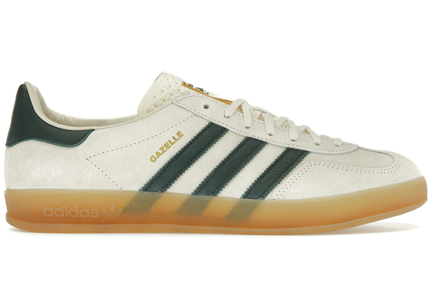アディダス ガゼル 皮膚軟化剤 白いこと 白いこと 緑 緑であること スニーカー メンズ ADIDAS GAZELLE INDOOR CREAM WHITE COLLEGIATE GREEN GUM / CREAM WHITE COLLEGIATE GREEN GUM 靴-スニーカー