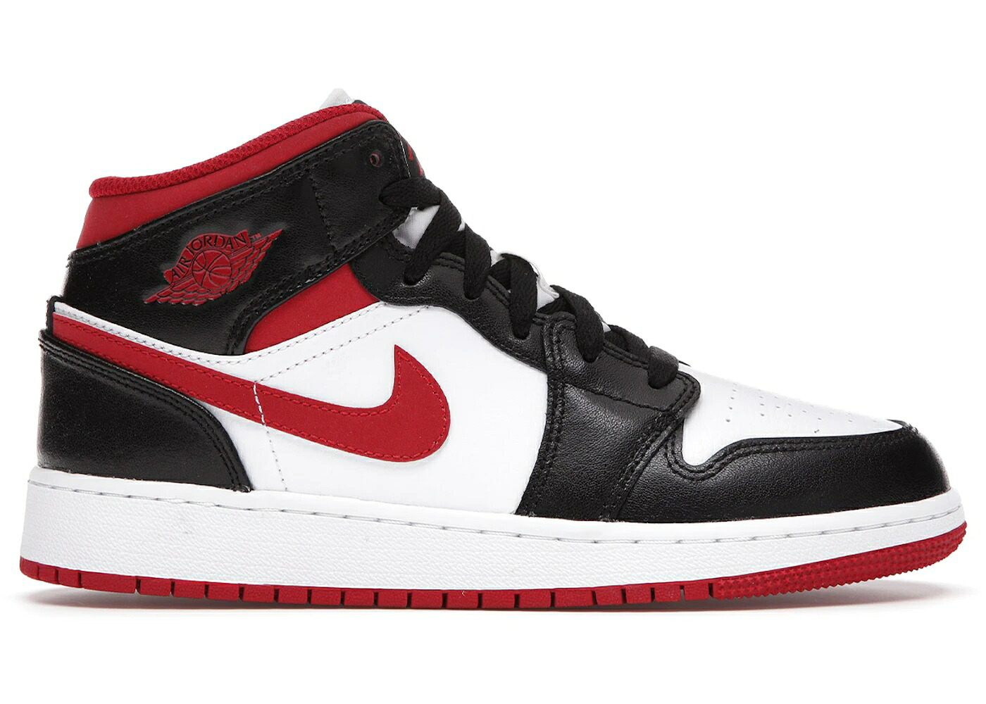 ナイキ ジョーダン ミッド 赤 レッド 黒色 ブラック 白色 ホワイト ジュニア キッズ JORDAN 1 MID GYM RED BLACK WHITE (GS) / WHITE GYM RED BLACK ベビー マタニティ スニーカー