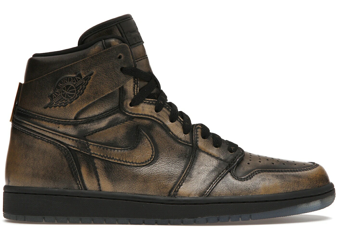 ナイキ ジョーダン ハイ 黒色 ブラック ゴールド スニーカー メンズ JORDAN 1 RETRO HIGH OG WINGS / BLACK BLACK METALLIC GOLD