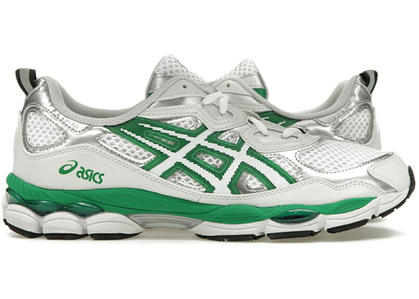 アシックス 白色 ホワイト 緑 グリーン 銀色 シルバー スニーカー メンズ ASICS GEL-NYC HIDDEN NY / WHITE GREEN METALLIC SILVER