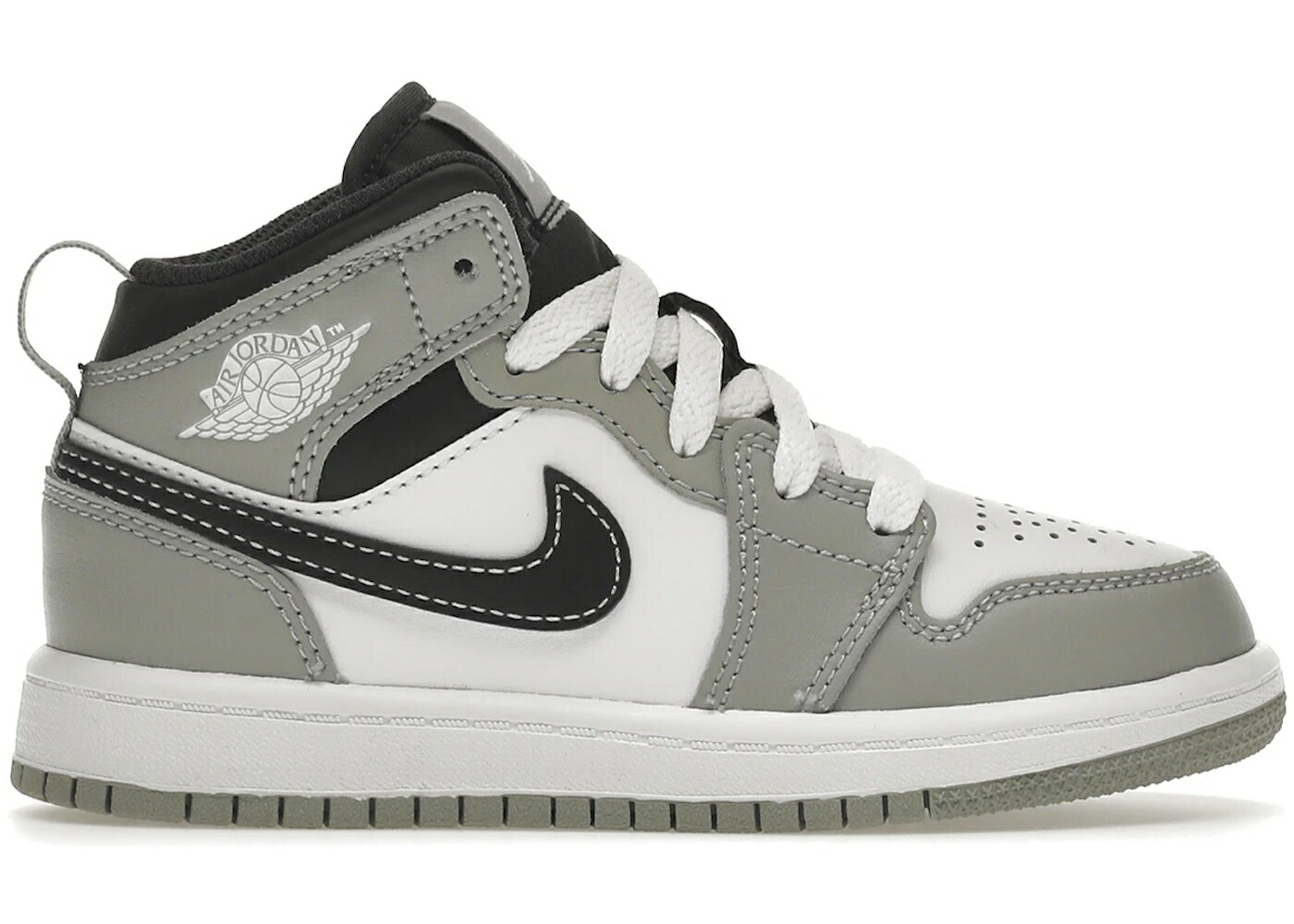ナイキ ジョーダン ミッド 灰色 グレー ジュニア キッズ JORDAN 1 MID LIGHT SMOKE GREY (2022) (PS) / LIGHT SMOKE GREY ANTHRACITE ベビー マタニティ スニーカー