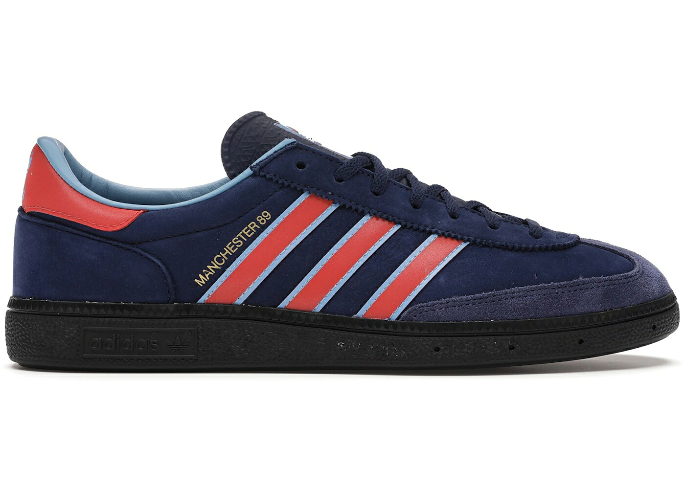 アディダス 青味 青み 赤 赤いこと スニーカー メンズ ADIDAS MANCHESTER 89 SPZL DARK BLUE / DARK BLUE BRIGHT RED LIGHT BLUE