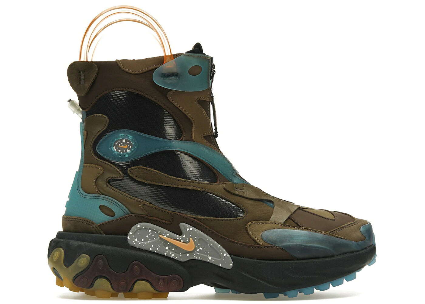 ナイキ リアクト ブーツ アンダー覆いかぶせる 赤銅色 赤銅色 黒いこと 黒いこと スニーカー メンズ NIKE REACT BOOT UNDERCOVER BROWN / BROWN BLACK TEAL