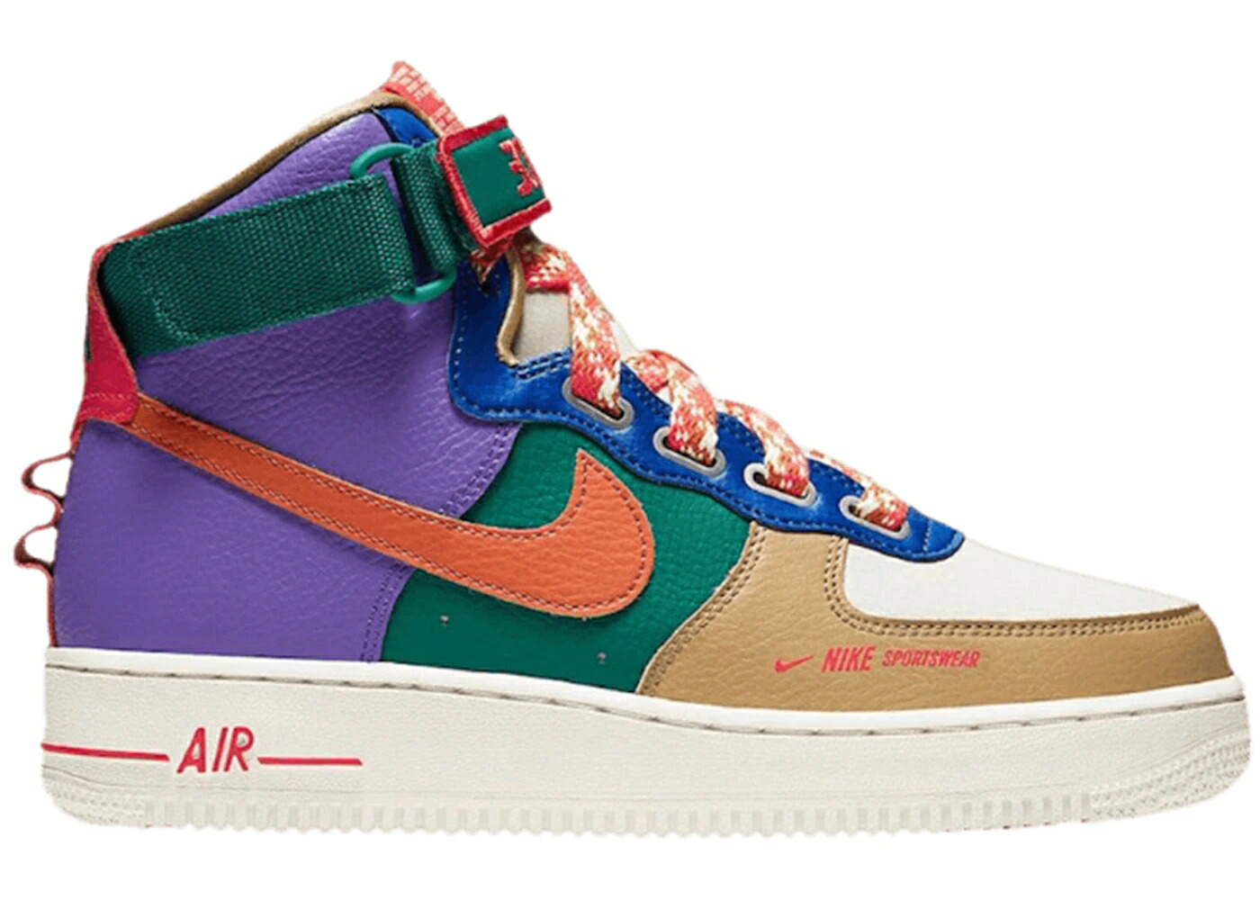ナイキ ハイ 砂色 サンド エアフォース WOMEN'S スニーカー レディース NIKE AIR FORCE 1 HIGH UTILITY IS FEMALE MULTI (WOMEN'S) / DESERT SAND STAR FISH SAIL｜スニケス