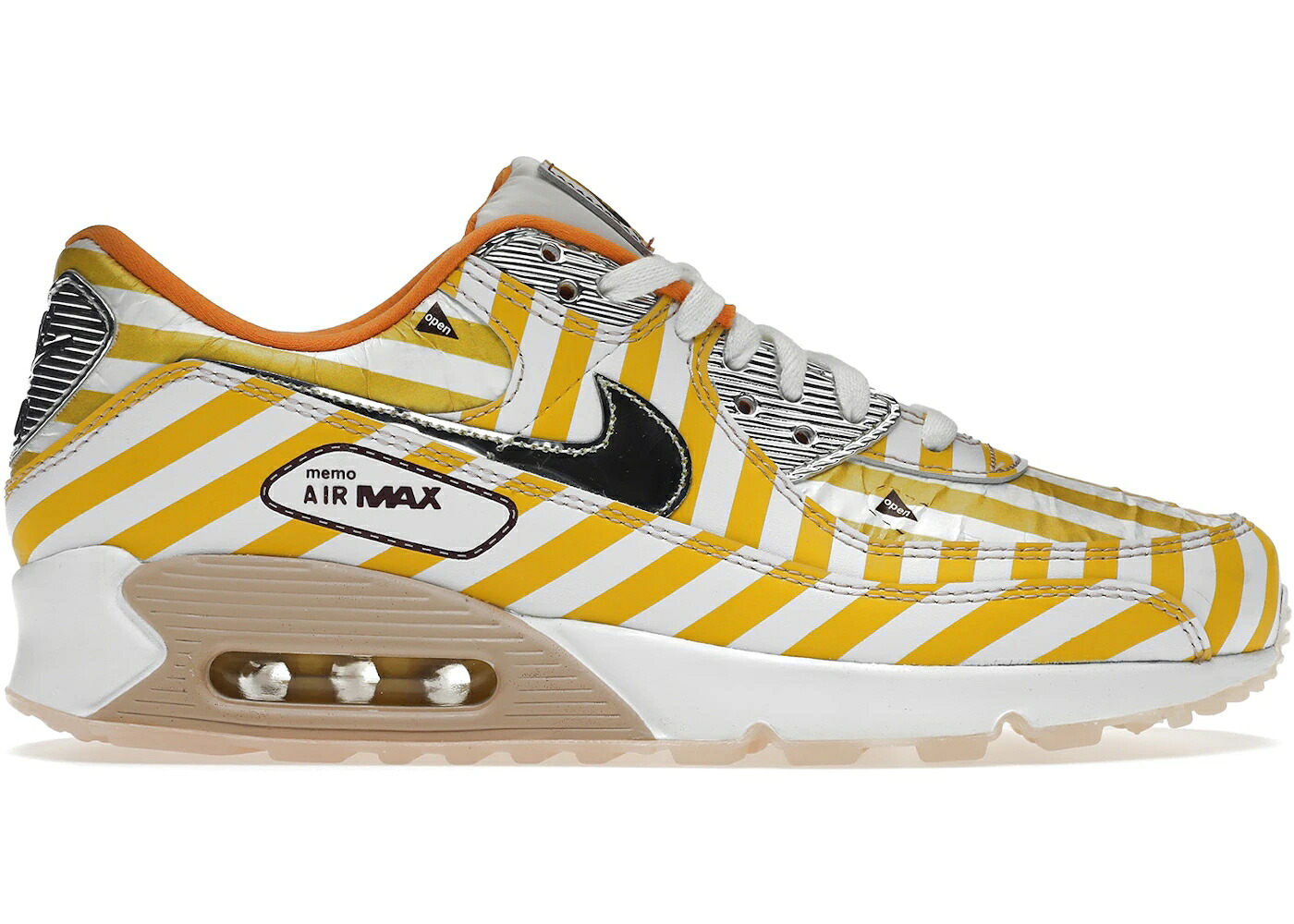 ナイキ マックス スピード 黄色 イエロー 白色 ホワイト エアマックス スニーカー メンズ NIKE AIR MAX 90 FRIED CHICKEN / SPEED YELLOW SHIMMER WHITE SIREN|スニケス