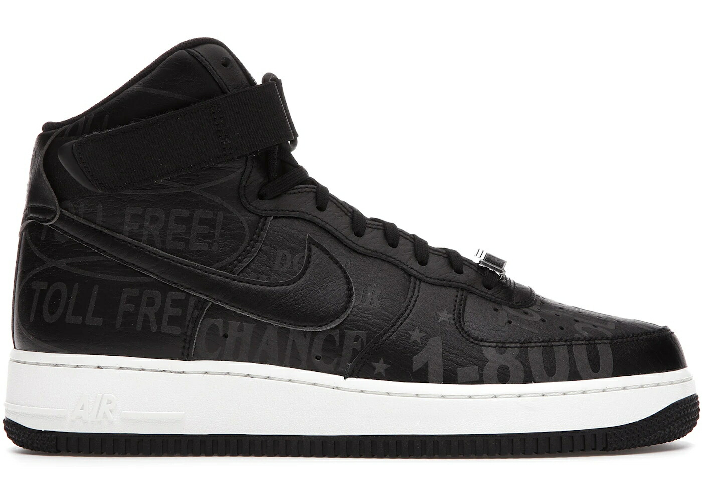 ナイキ ハイ フリー 黒色 ブラック 灰色 グレー エアフォース スニーカー メンズ 【 NIKE AIR FORCE 1 HIGH TOLL FREE / BLACK BLACK SAIL VAST GREY 】 57,090円