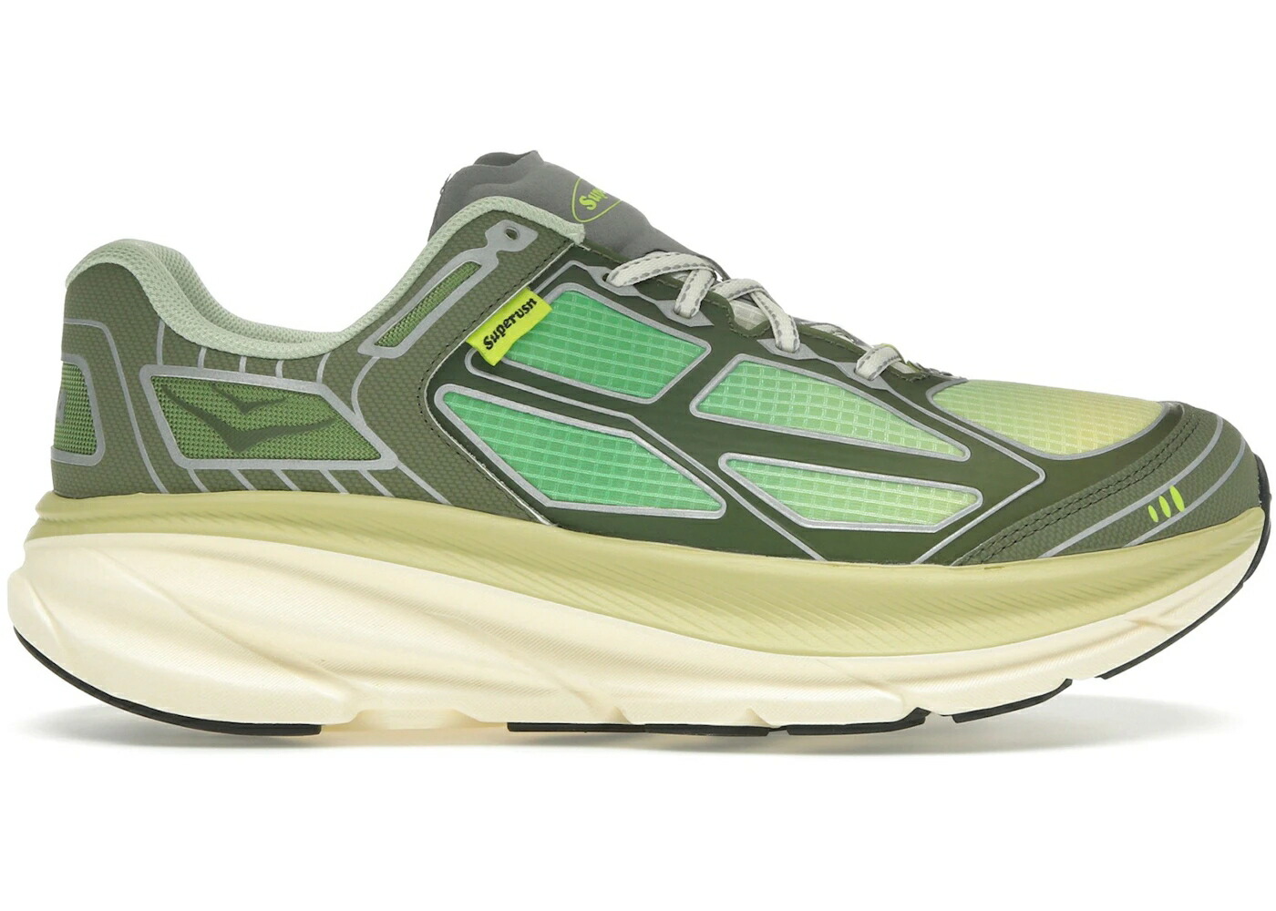 ホカオネオネ 緑 緑であること スニーカー メンズ HOKA ONE ONE HOKA ONE CLIFTON ONE9 SUPERVSN GREEN FLASH / GREEN FLASH LIMELIGHT