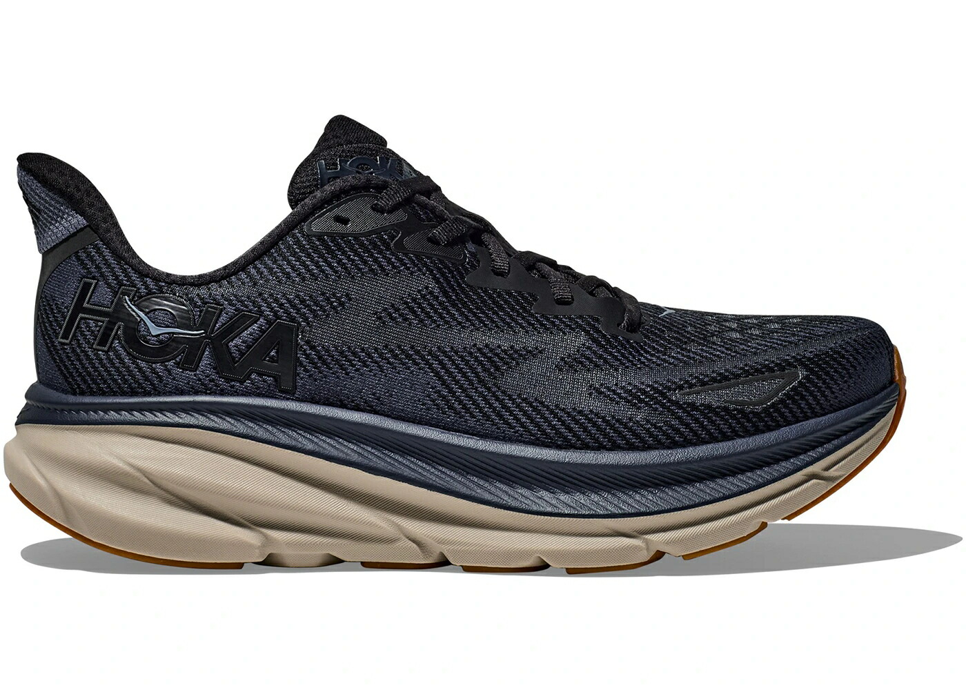 ホカオネオネ 黒色 ブラック 紺色 ネイビー スニーカー メンズ HOKA ONE ONE HOKA ONE CLIFTON 9 BLACK VARSITY NAVY / BLACK VARSITY NAVY