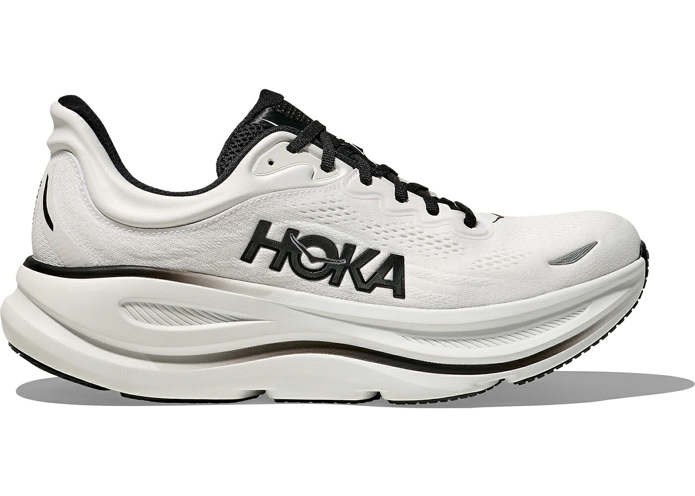 ホカオネオネ 白色 ホワイト 黒色 ブラック スニーカー メンズ HOKA ONE ONE HOKA ONE BONDI 9 WHITE BLACK / WHITE BLACK