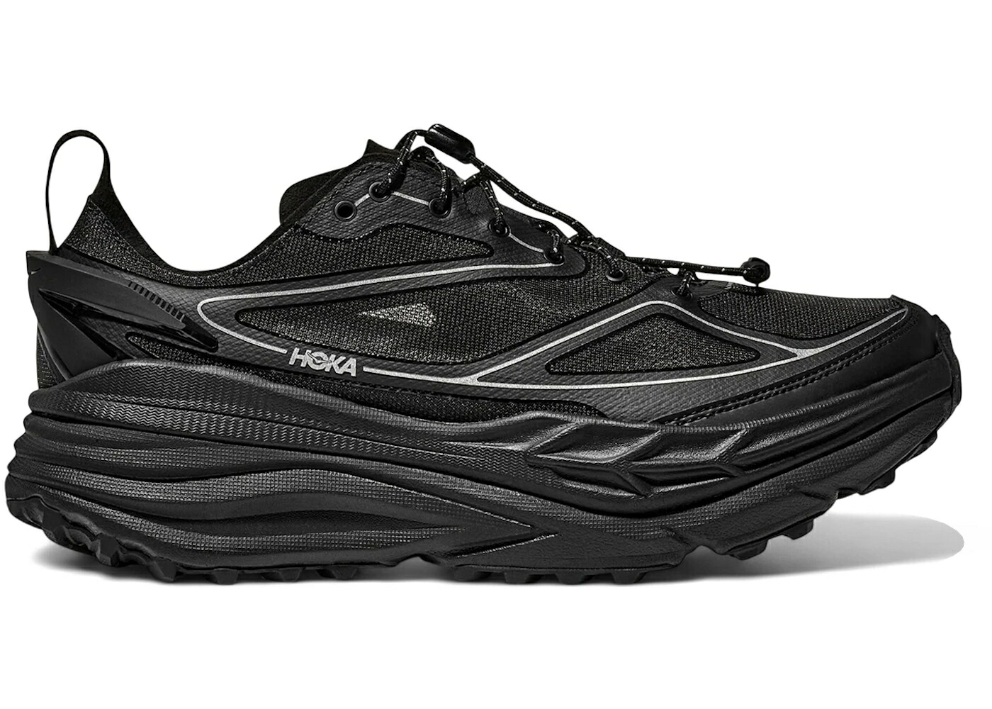 ホカオネオネ 黒色 ブラック 銀色 シルバー スニーカー メンズ HOKA ONE ONE HOKA ONE STINSON ONE7 BLACK SILVER / BLACK SILVER|スニケス