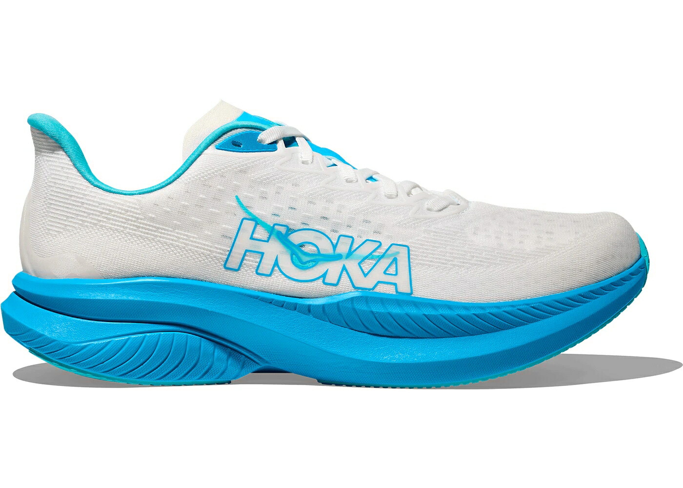 ホカオネオネ 白いこと 白いこと 青味 青み スニーカー メンズ HOKA ONE ONE HOKA ONE MACH 6 WHITE SKYWARD BLUE / WHITE SKYWARD BLUE