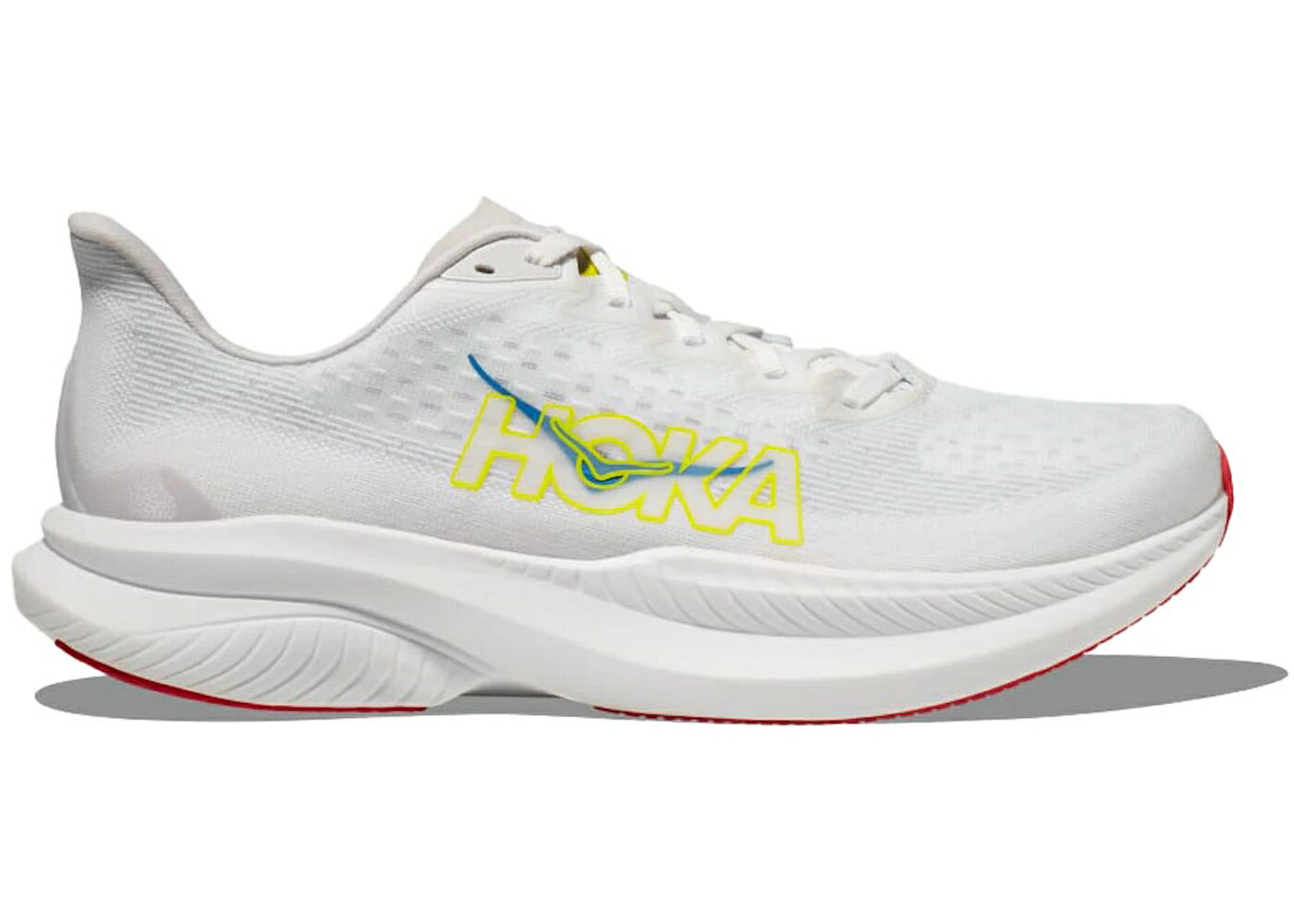 ホカオネオネ 白色 ホワイト スニーカー メンズ HOKA ONE ONE HOKA ONE MACH 6 WHITE NIMBUS CLOUD / WHITE NIMBUS CLOUD