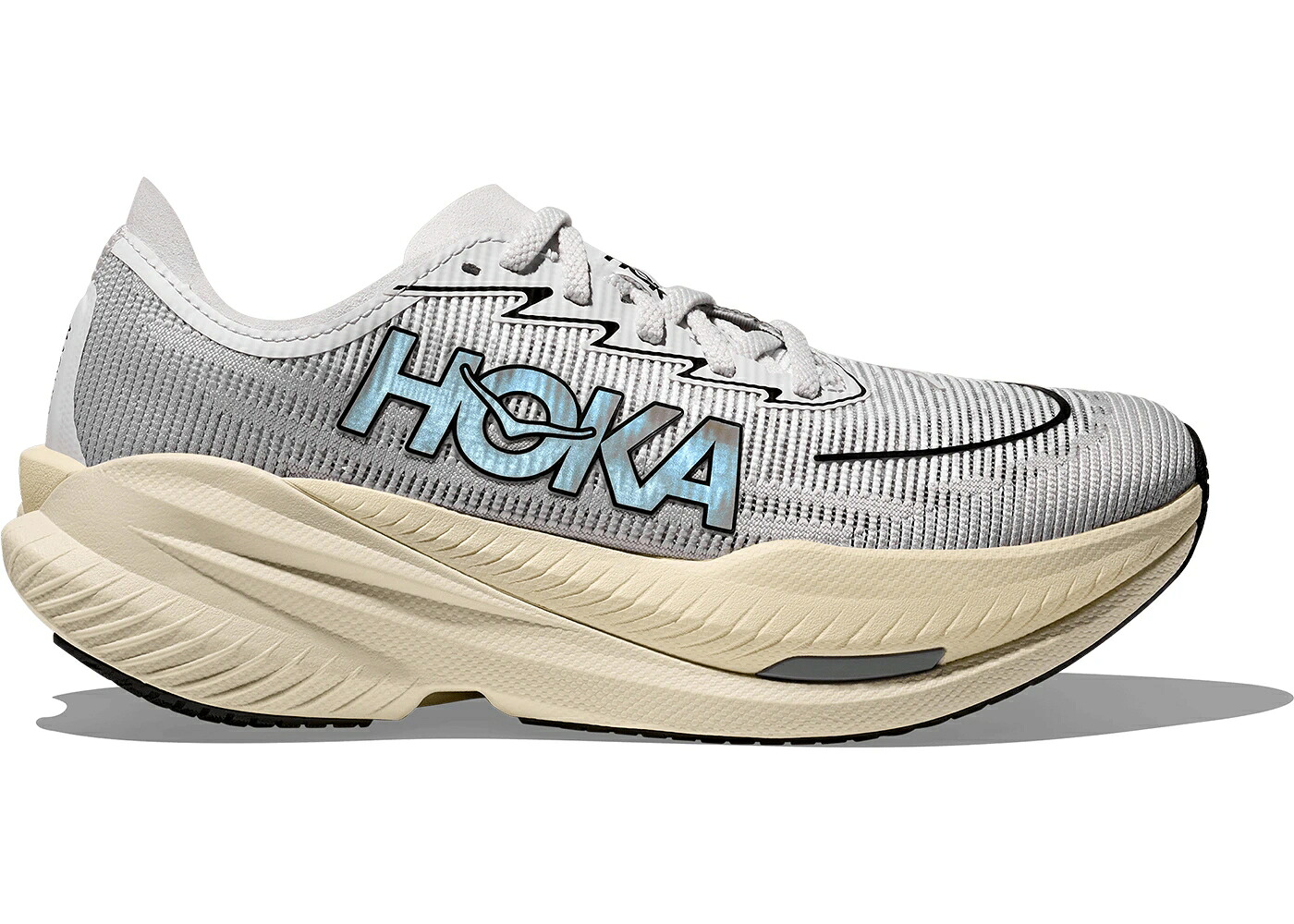 ホカオネオネ 白色 ホワイト 灰色 グレー スニーカー メンズ HOKA ONE ONE HOKA ONE MACH X 2 WHITE COSMIC GREY / WHITE COSMIC GREY｜スニケス