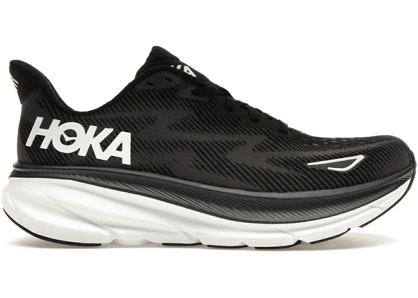 ホカオネオネ 黒色 ブラック 白色 ホワイト スニーカー メンズ HOKA ONE ONE HOKA ONE CLIFTON 9 BLACK WHITE / BLACK WHITE