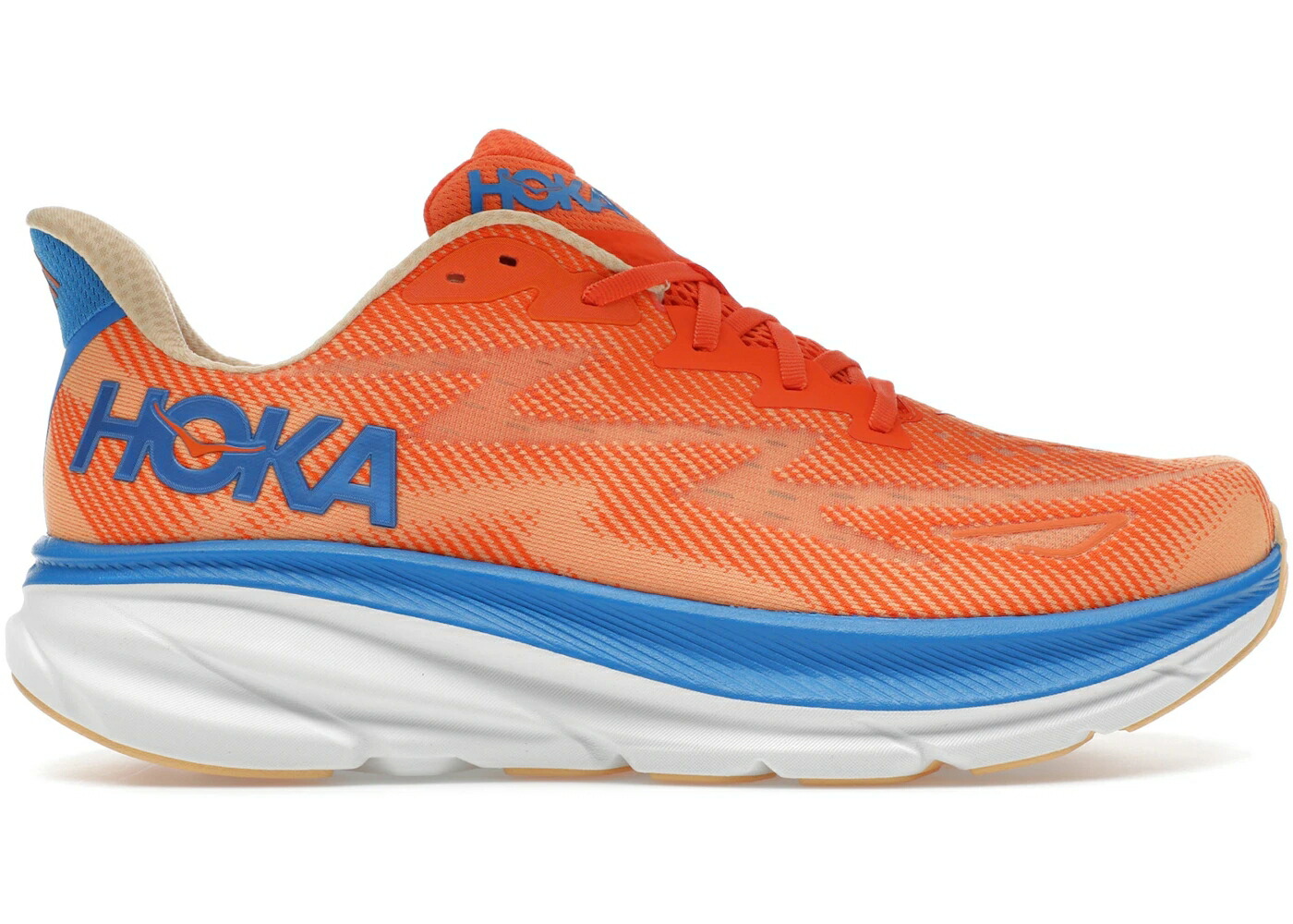 ホカオネオネ 橙 オレンジ色 スニーカー メンズ HOKA ONE ONE HOKA ONE CLIFTON 9 VIBRANT ORANGE / VIBRANT ORANGE IMPALA