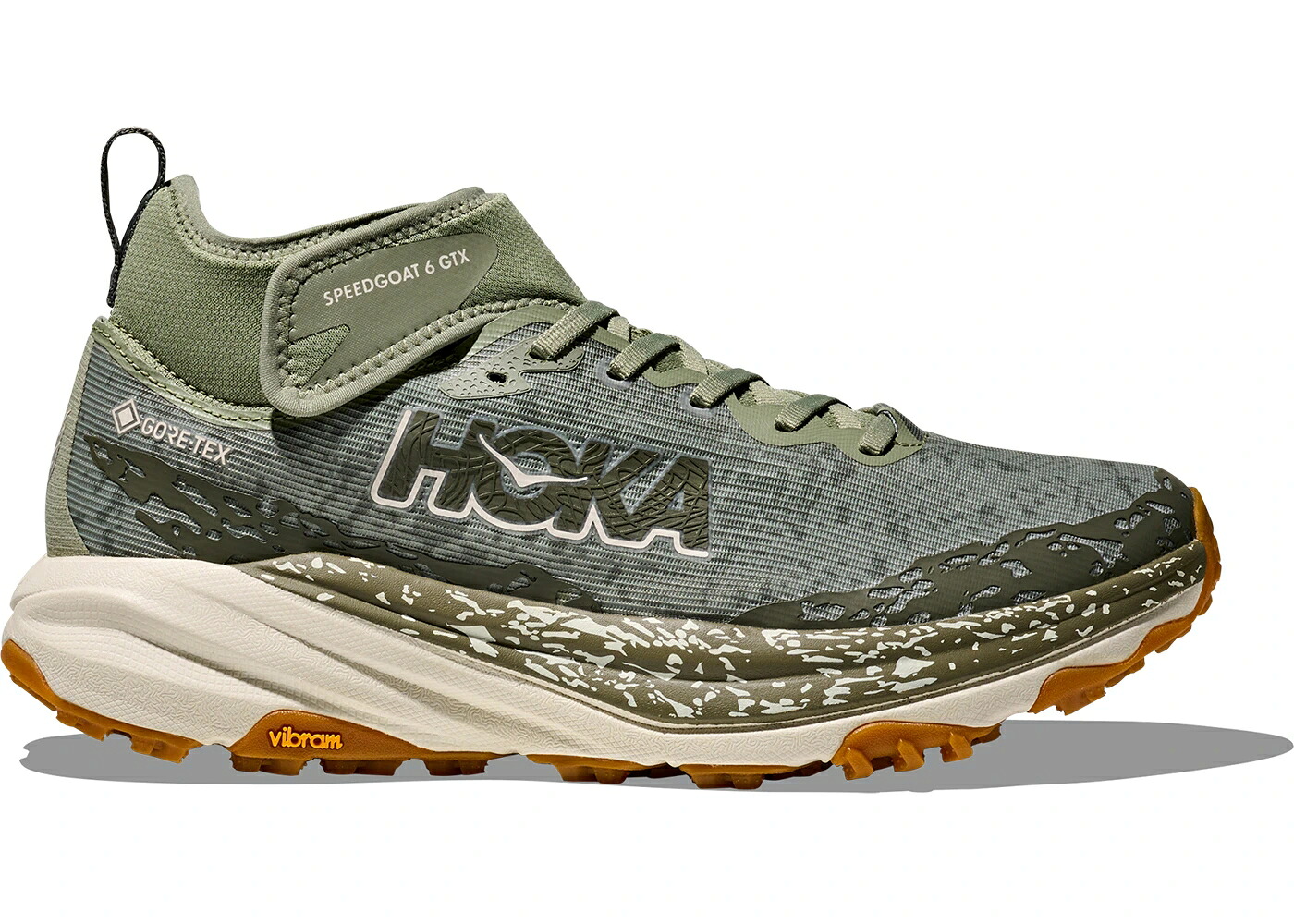 ホカオネオネ ミッド ゴアテックス スニーカー メンズ HOKA ONE ONE HOKA ONE SPEEDGOAT 6 MID GORE-TEX SEA MOSS OAT MILK / SEA MOSS OAT MILK｜スニケス