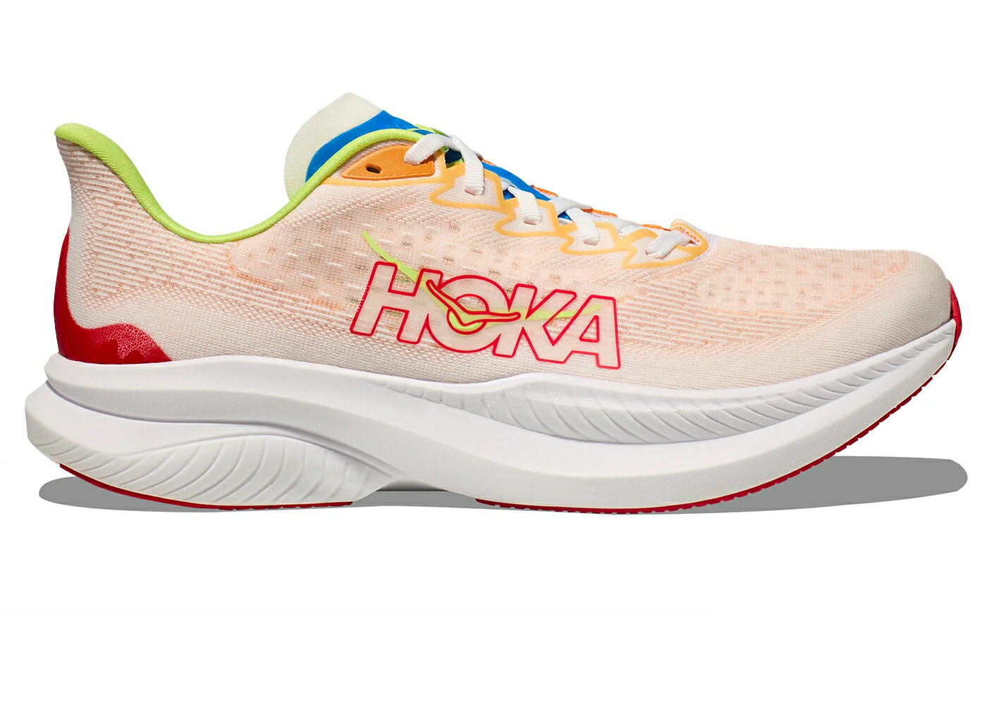 ホカオネオネ 白いこと 白いこと スニーカー メンズ HOKA ONE ONE HOKA ONE MACH 6 WHITE SOLAR FLARE / WHITE SOLAR FLARE