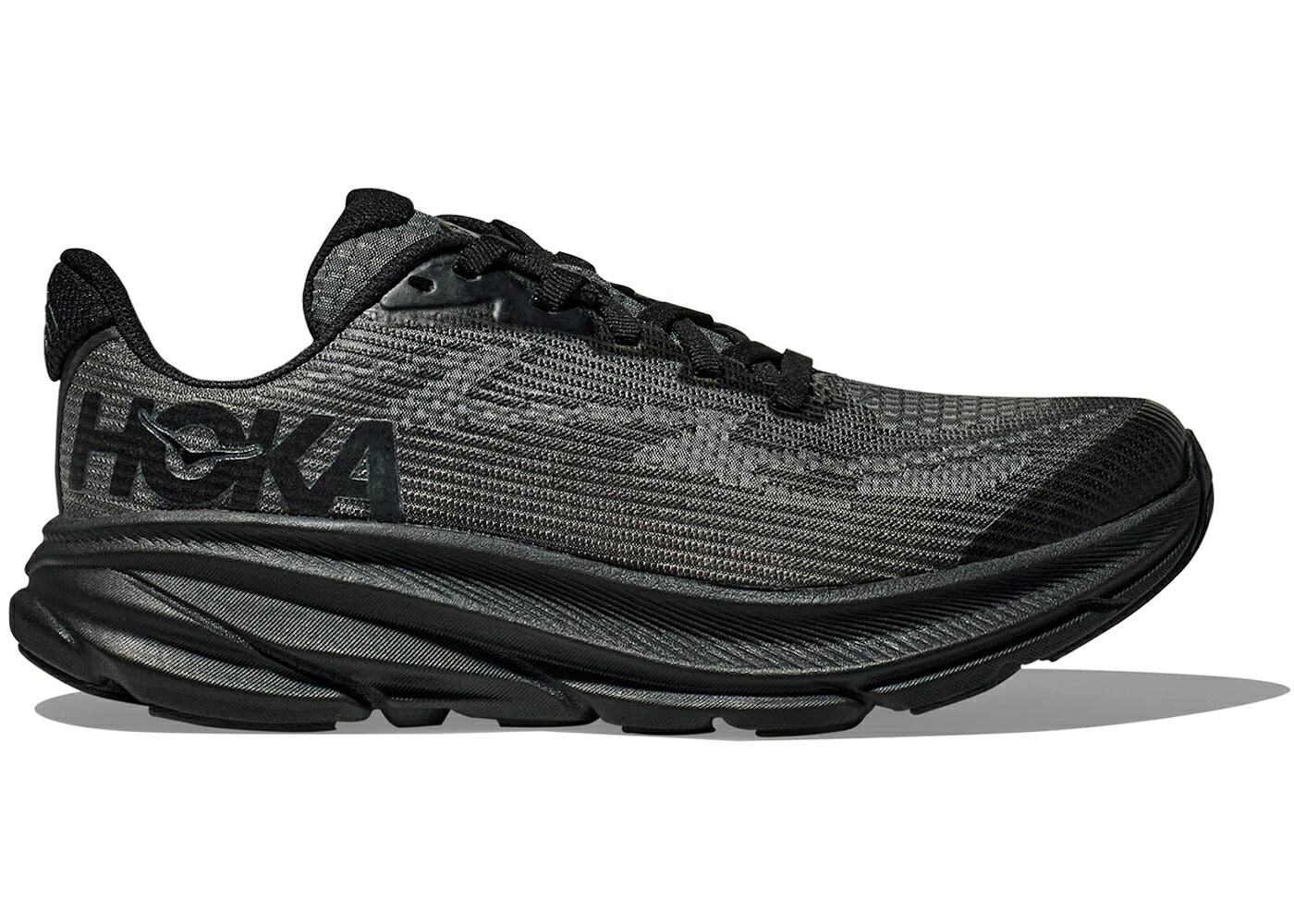 ホカオネオネ 黒いこと 黒いこと 炭素 お坊っちゃん キッズ HOKA ONE ONE HOKA ONE CLIFTON 9 BLACK CARBON (GS) / BLACK CARBON BLACK もの言う花 マタニティ スニーカー