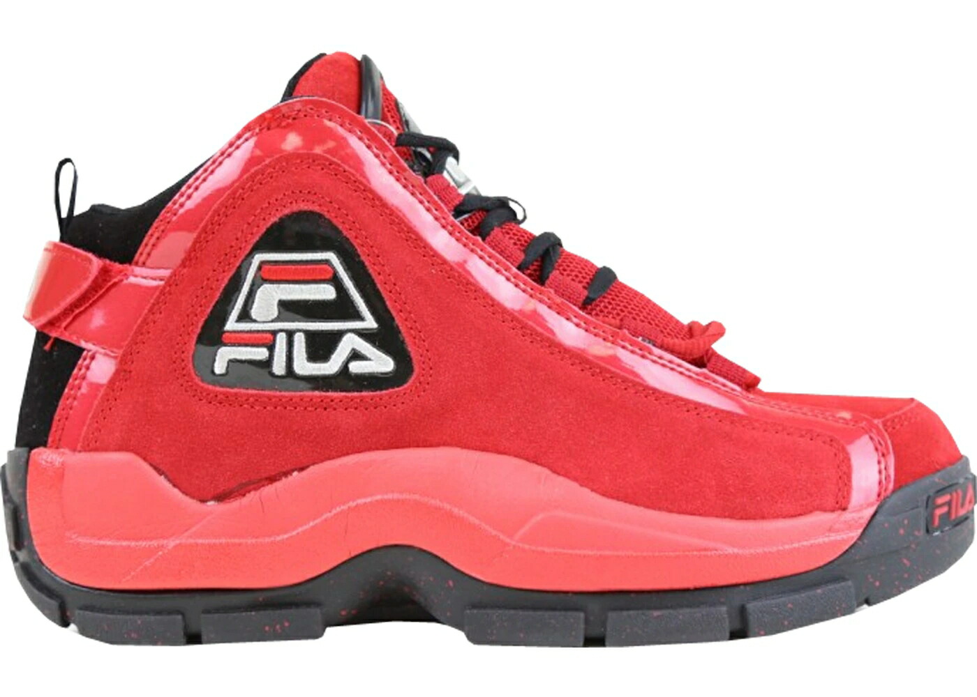 フィラ 赤 レッド スエード スウェード 黒色 ブラック 銀色 シルバー スニーカー メンズ FILA 96 RED SUEDE / FILA RED BLACK METALLIC SILVER