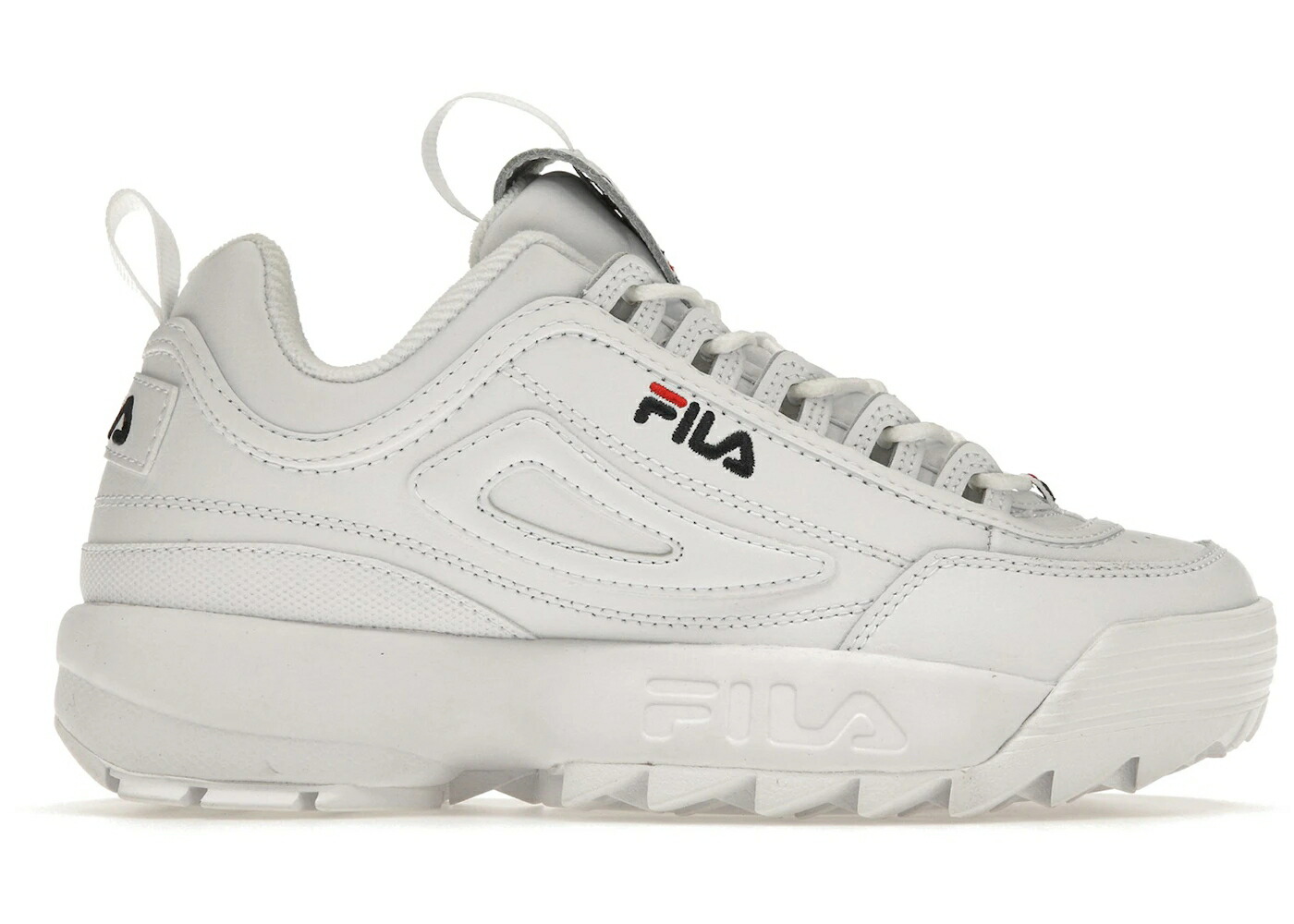 フィラ 白色 ホワイト 紺色 ネイビー 赤 レッド WOMEN'S スニーカー レディース FILA DISRUPTOR 2 WHITE NAVY RED (WOMEN'S) / WHITE FILA NAVY FILA RED