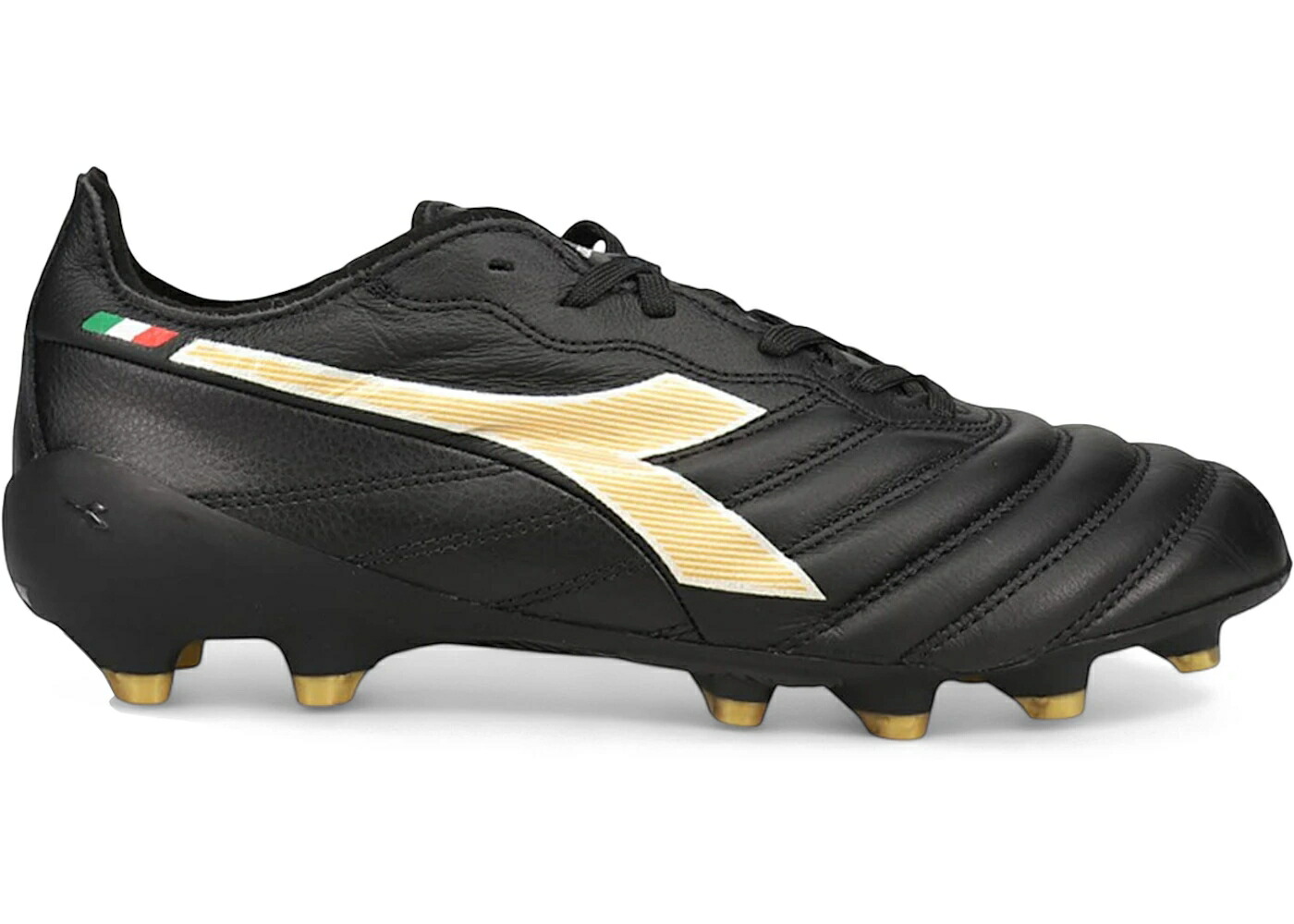 ディアドラ テック 黒色 ブラック ゴールド スニーカー メンズ DIADORA BRASIL ELITE2 TECH MADE IN ITALY LPX FG BLACK GOLD / BLACK GOLD|スニケス