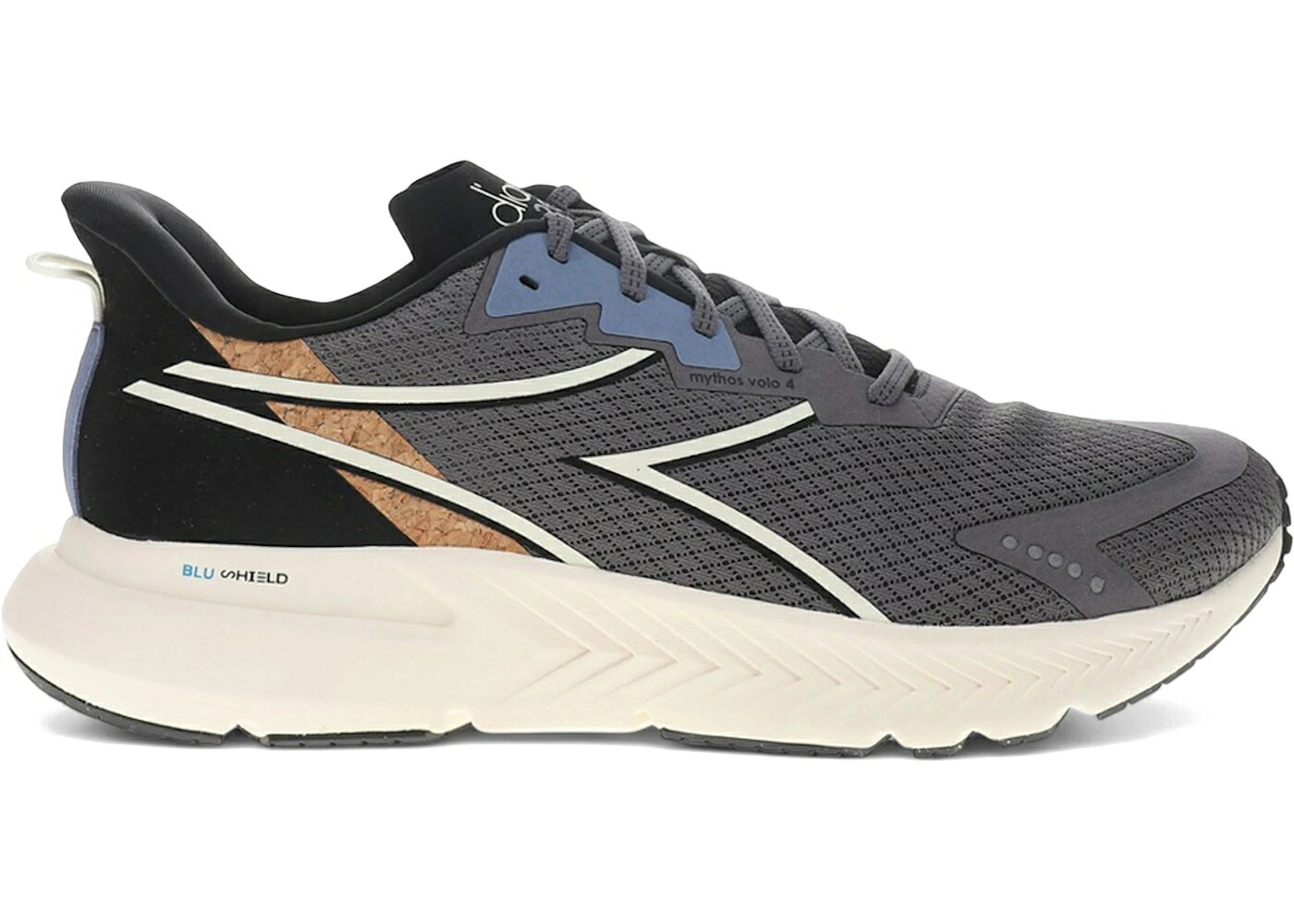 ディアドラ 銀色 スチール 灰色 グレー グレイ 黒色 ブラック スニーカー メンズ DIADORA MYTHOS BLUSHIELD VOLO 4 2030 STEEL GRAY BLACK / STEEL GRAY BLACK