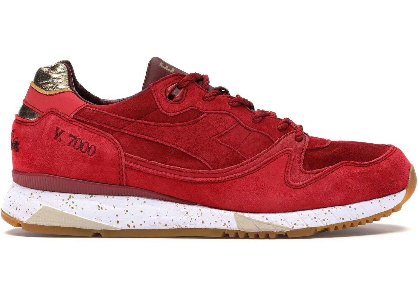 ディアドラ 赤 赤いこと ゴールド スニーカー メンズ DIADORA V7000 END OPERA / TANGO RED RED DAHLIA GOLD