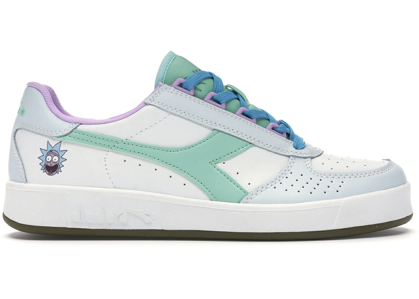 ディアドラ エリート 白色 ホワイト 緑 グリーン 青色 ブルー B. スニーカー メンズ DIADORA ELITE RICK AND MORTY / WHITE GREEN BLUE