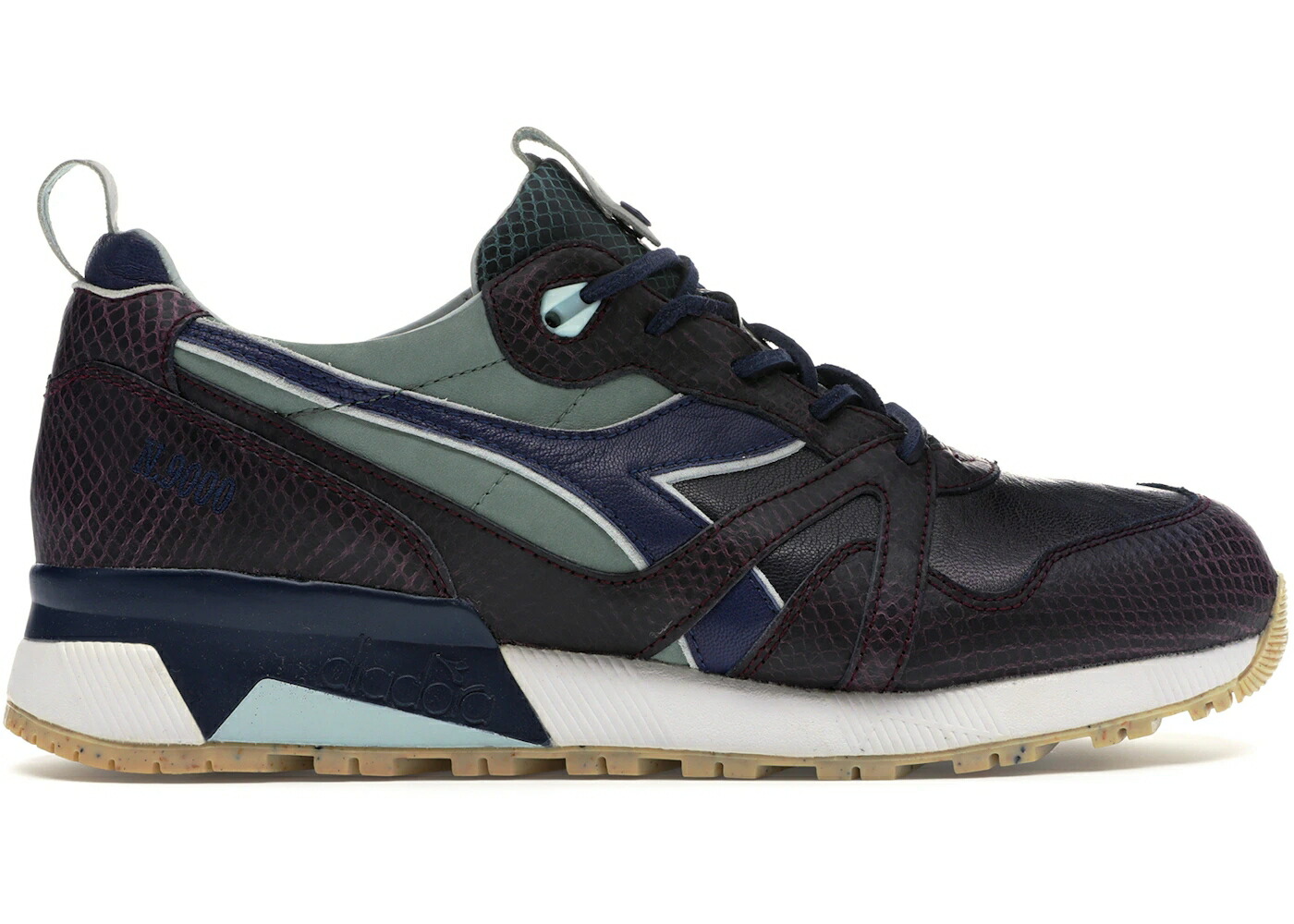 ディアドラ ベイト 紫 パープル 青色 ブルー 緑 グリーン スニーカー メンズ DIADORA N9000 BAIT NOTTI VENEZIANE / PURPLE BLUE GREEN