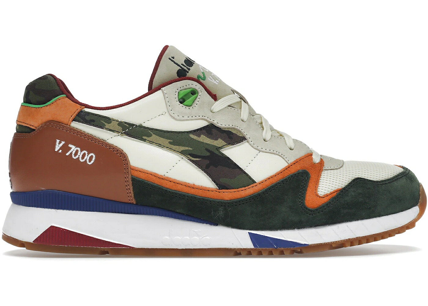 ディアドラ 緑 グリーン \"MADE STRONGER\" スニーカー メンズ DIADORA V7000 BISSO X L ORIGINAL MADE IN ITALY / ETHEREAL GREEN