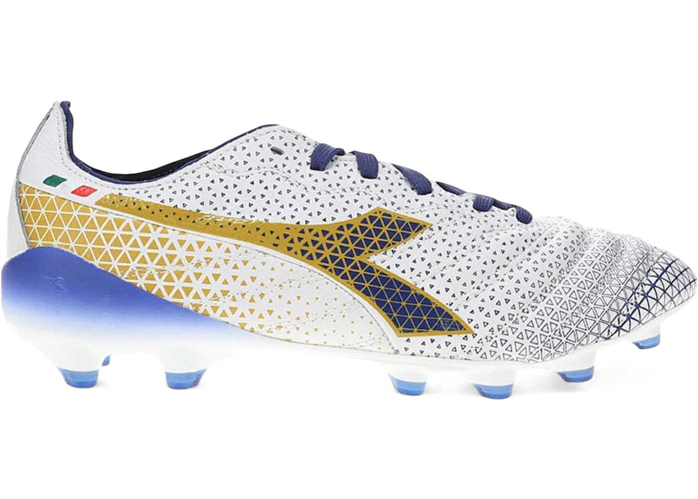 ディアドラ エリート テック 白色 ホワイト 青色 ブルー ゴールド スニーカー メンズ DIADORA BRASIL ELITE TECH GR ITA LPX FG WHITE BLUE GOLD / WHITE BLUE BRIGHT GOLD｜スニケス 26,000円