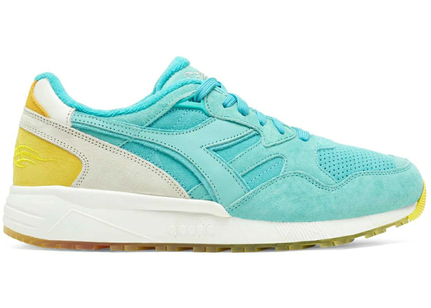 ディアドラ スペクトラム 青色 ブルー ベージュ 黄色 イエロー スニーカー メンズ DIADORA N9002 IUTER SPECTRUM PIRATI TOUR / LIGHT BLUE BEIGE YELLOW｜スニケス