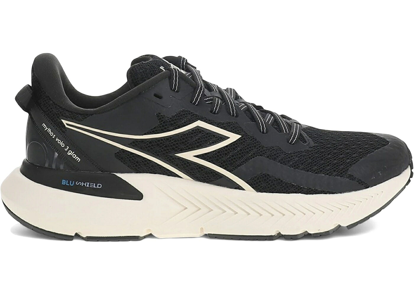 ディアドラ 黒色 ブラック 白色 ホワイト WOMEN'S スニーカー レディース DIADORA MYTHOS BLUSHIELD VOLO 3 GLAM BLACK WHISPER WHITE (WOMEN'S) / BLACK WHISPER WHITE