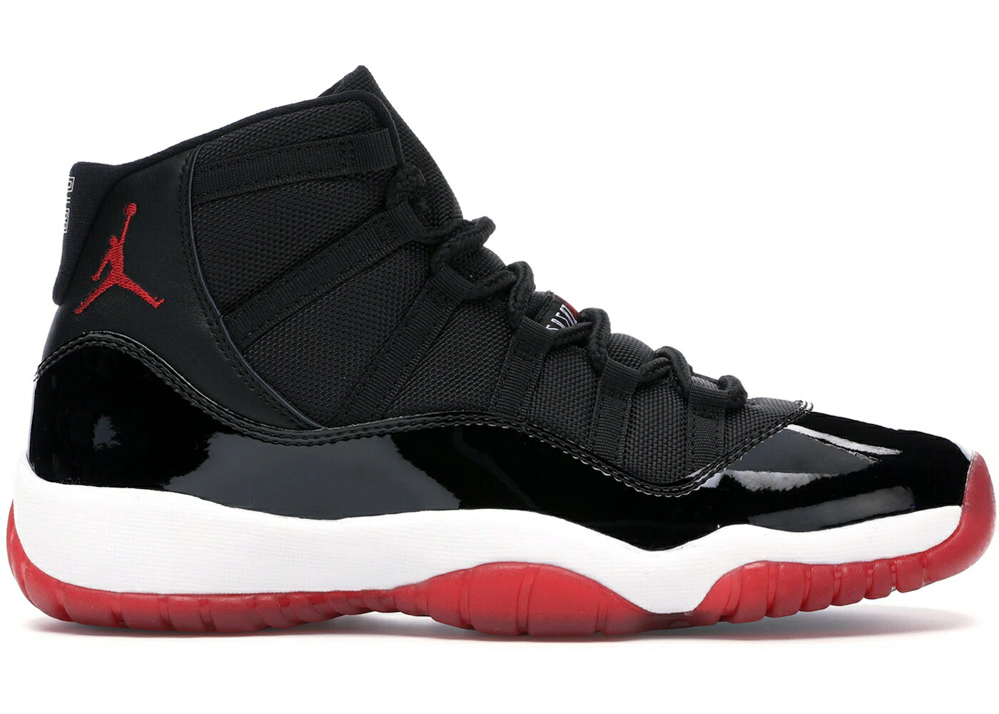 ナイキ ジョーダン 黒色 ブラック 白色 ホワイト 赤 レッド ジュニア キッズ JORDAN 11 RETRO PLAYOFFS BRED (2019) (GS) / BLACK WHITE VARSITY RED ベビー マタニティ スニーカー｜スニケス