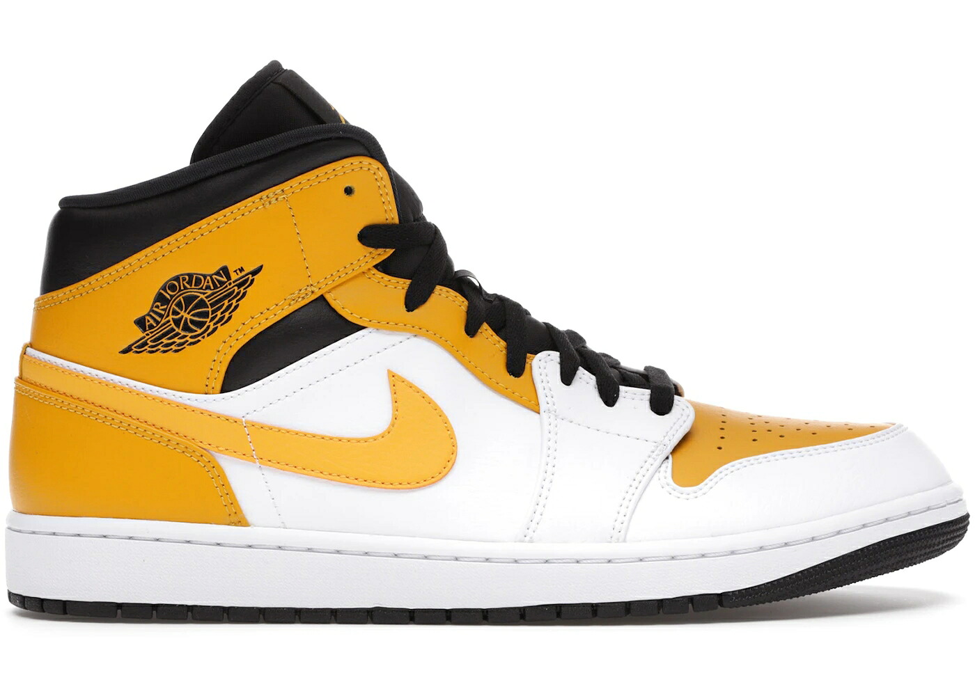 ナイキ ジョーダン ミッド ゴールド 白いこと 白いこと 黒いこと 黒いこと スニーカー メンズ JORDAN 1 MID UNIVERSITY GOLD / WHITE UNIVERSITY GOLD BLACK