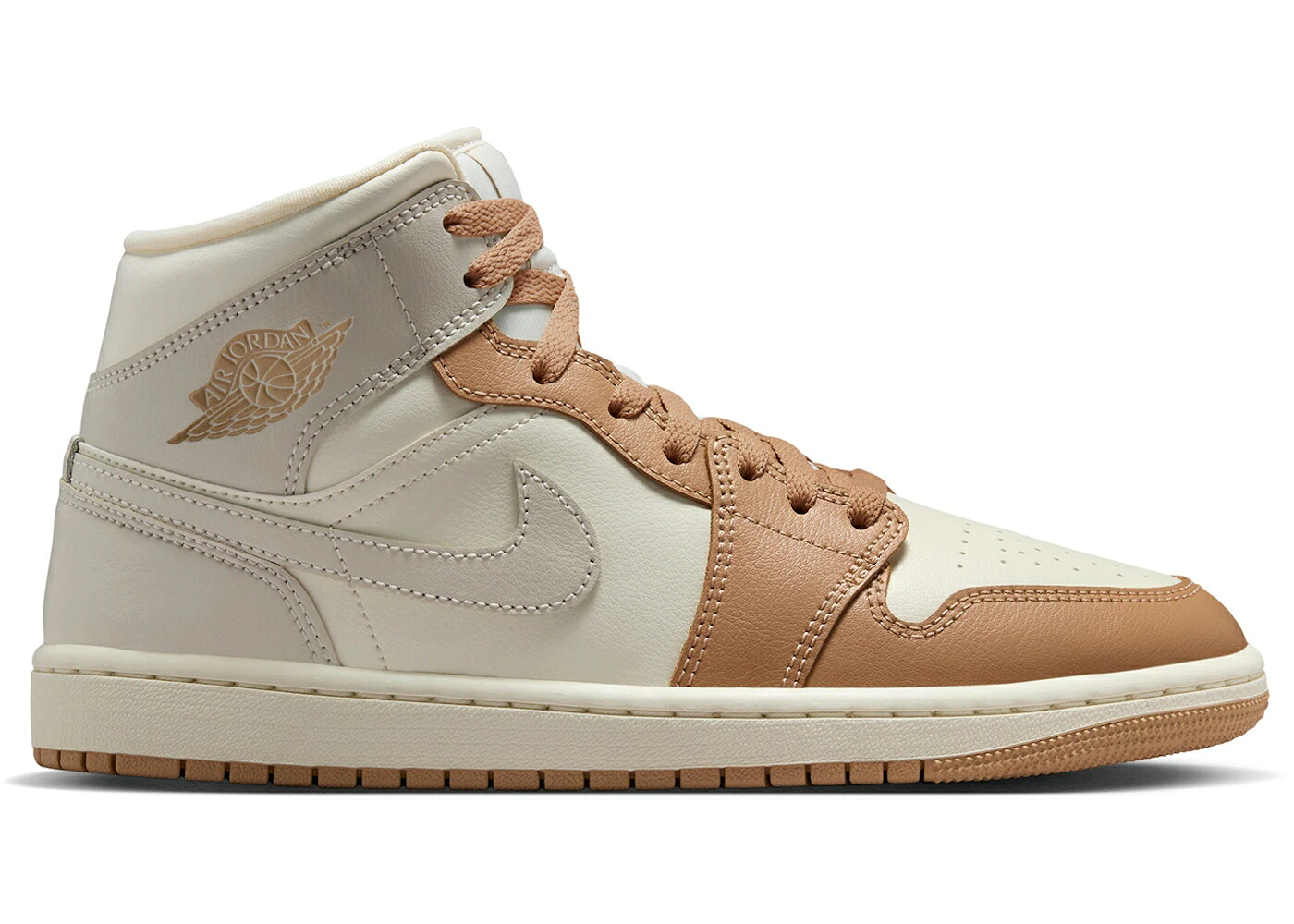 ナイキ ジョーダン ミッド 象牙色 WOMEN\u0027S スニーカー レディース JORDAN 1 MID TAN TOE (WOMEN\u0027S) / PALE IVORY HEMP SAIL LIGHT