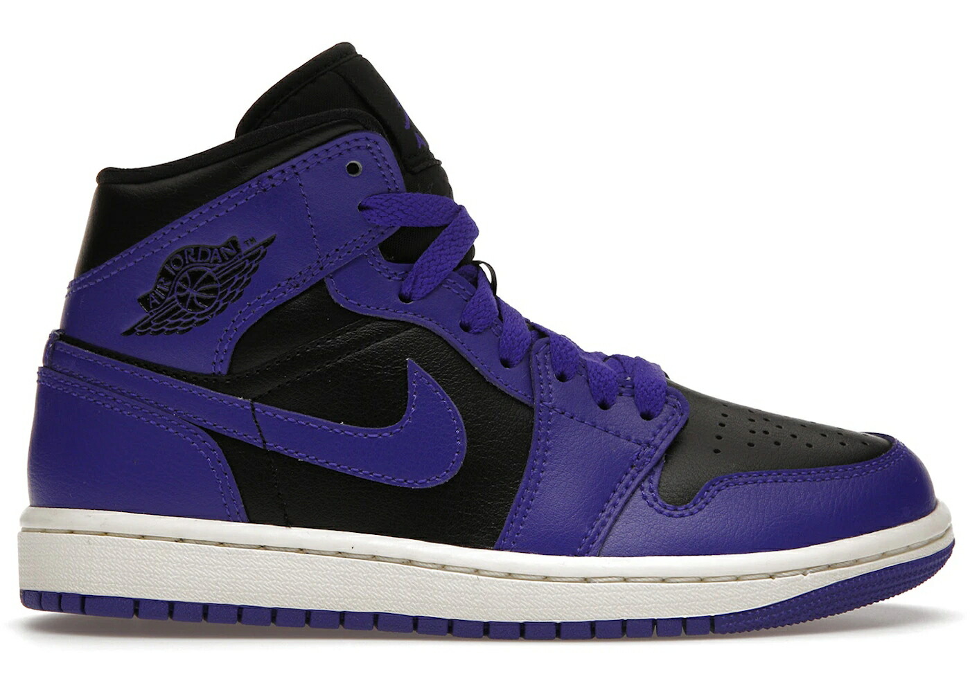 ナイキ ジョーダン ミッド 紫 パープル 黒色 ブラック コンコルド コンコード WOMEN'S スニーカー レディース JORDAN 1 MID PURPLE BLACK (WOMEN'S) / BLACK DARK CONCORD SAIL