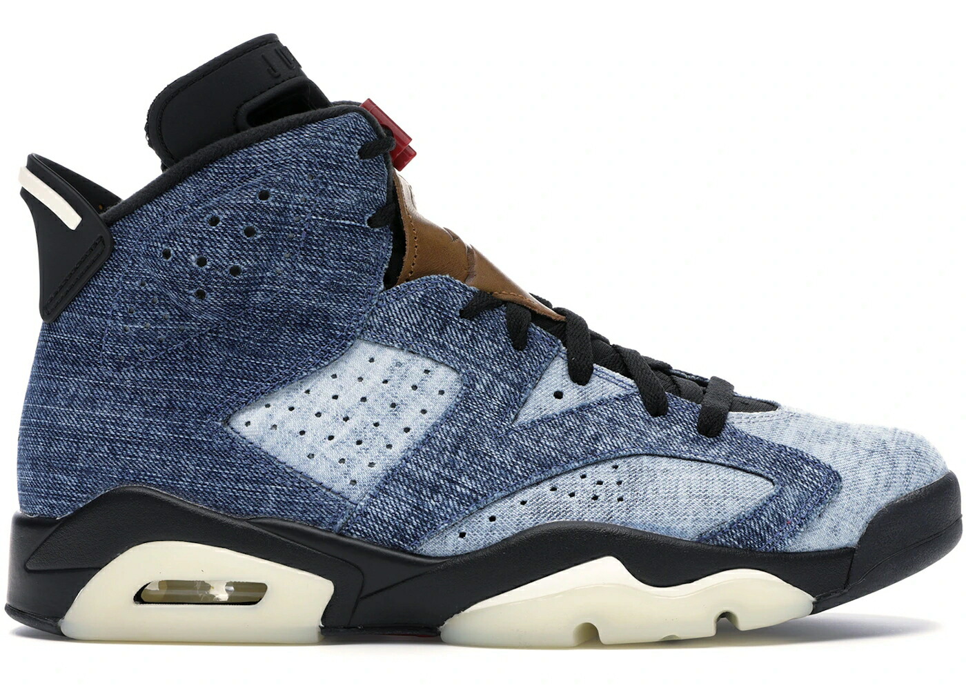 ナイキ ジョーダン ジーンズ 赤 赤いこと スニーカー メンズ JORDAN 6 RETRO WASHED DENIM / WASHED DENIM SAIL VARSITY RED